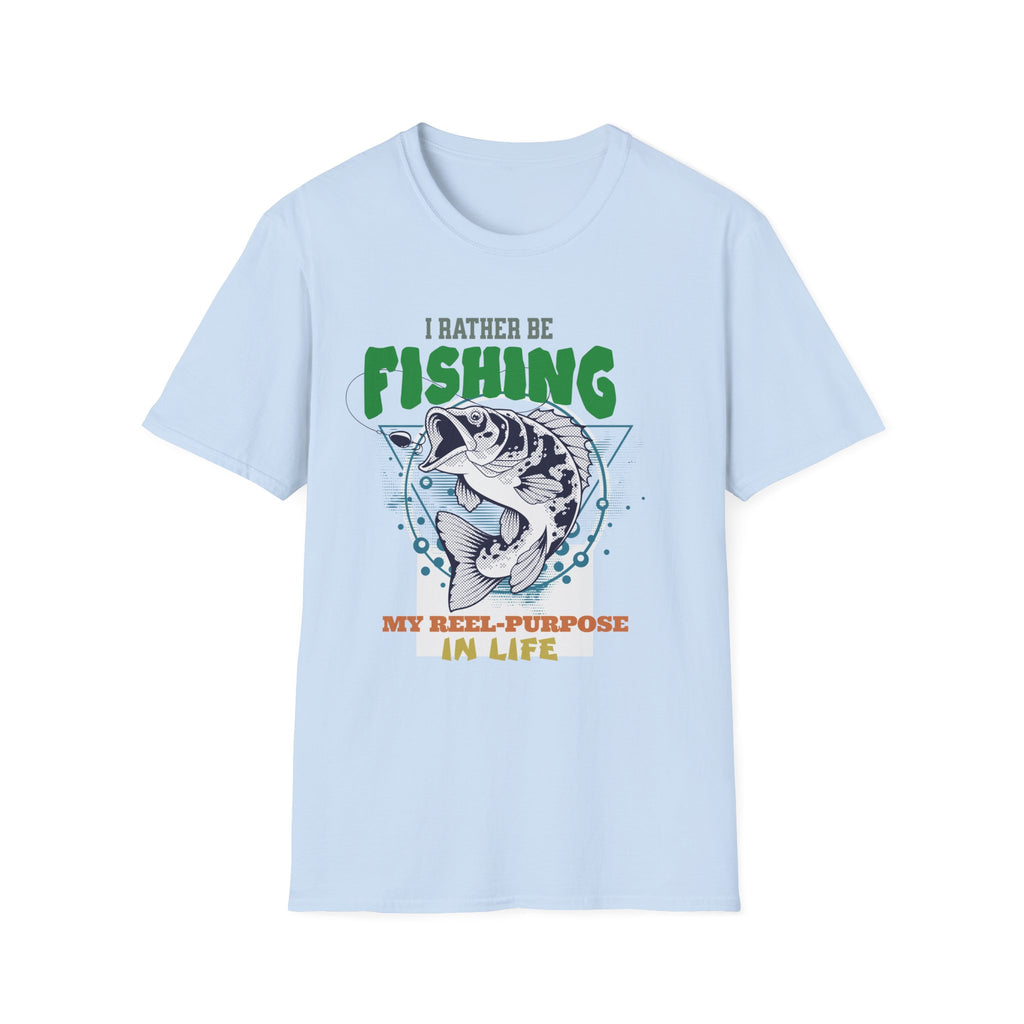Unisex Softstyle T-Shirt, I Rather be  Fishing Shirt