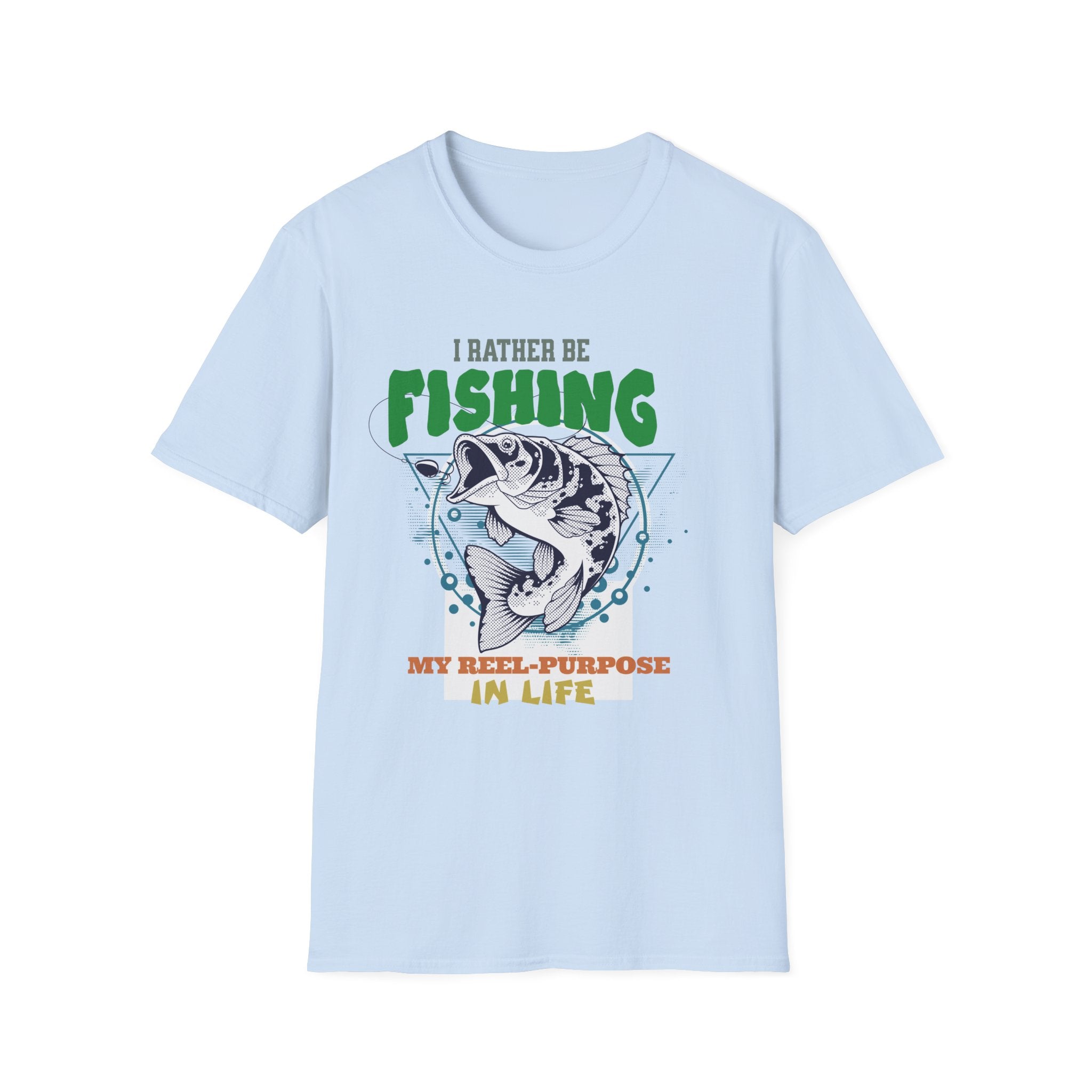 Unisex Softstyle T-Shirt, I Rather be  Fishing Shirt