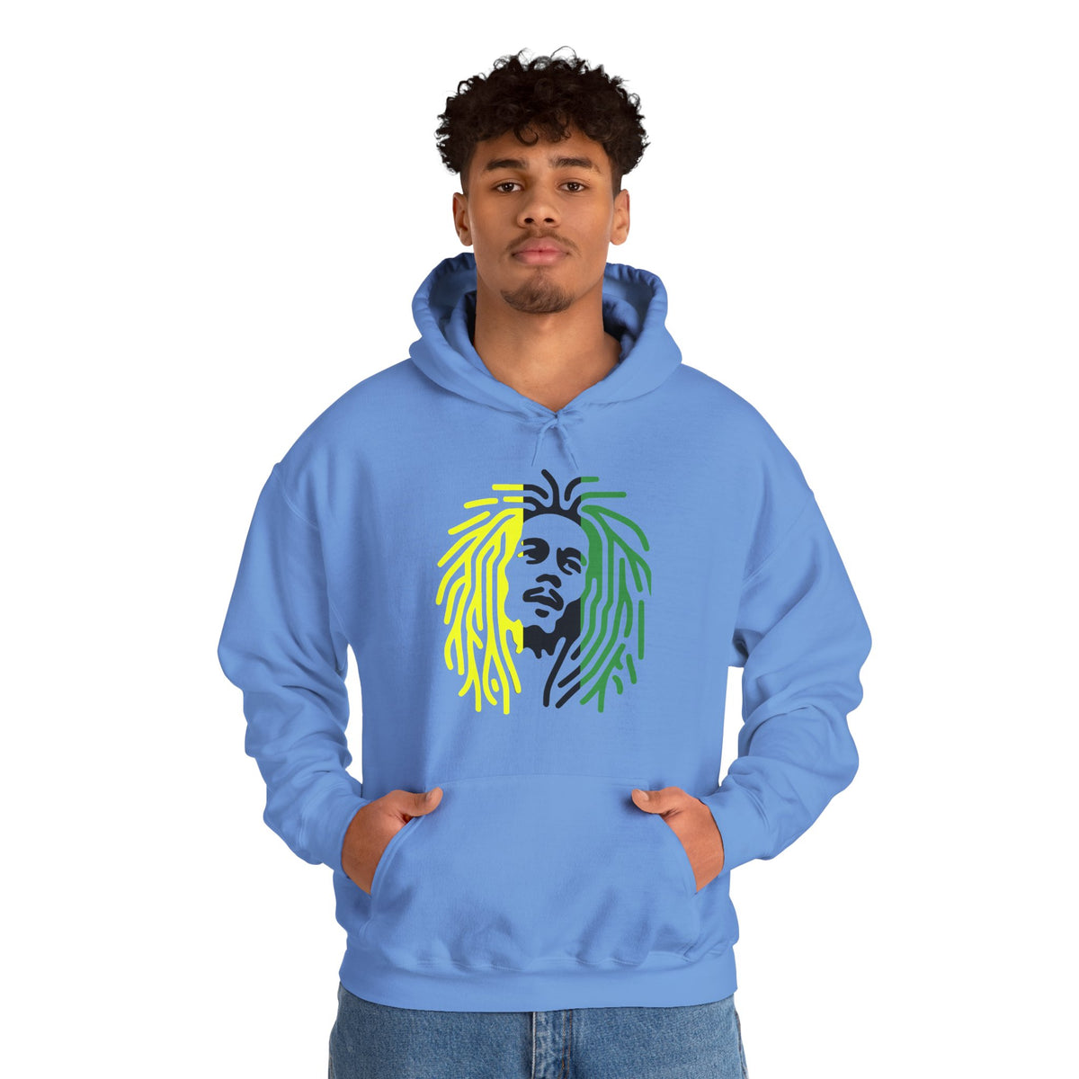 Unisex Heavy Blend™ Hooded Sweatshirt,  Jamaican rasta man