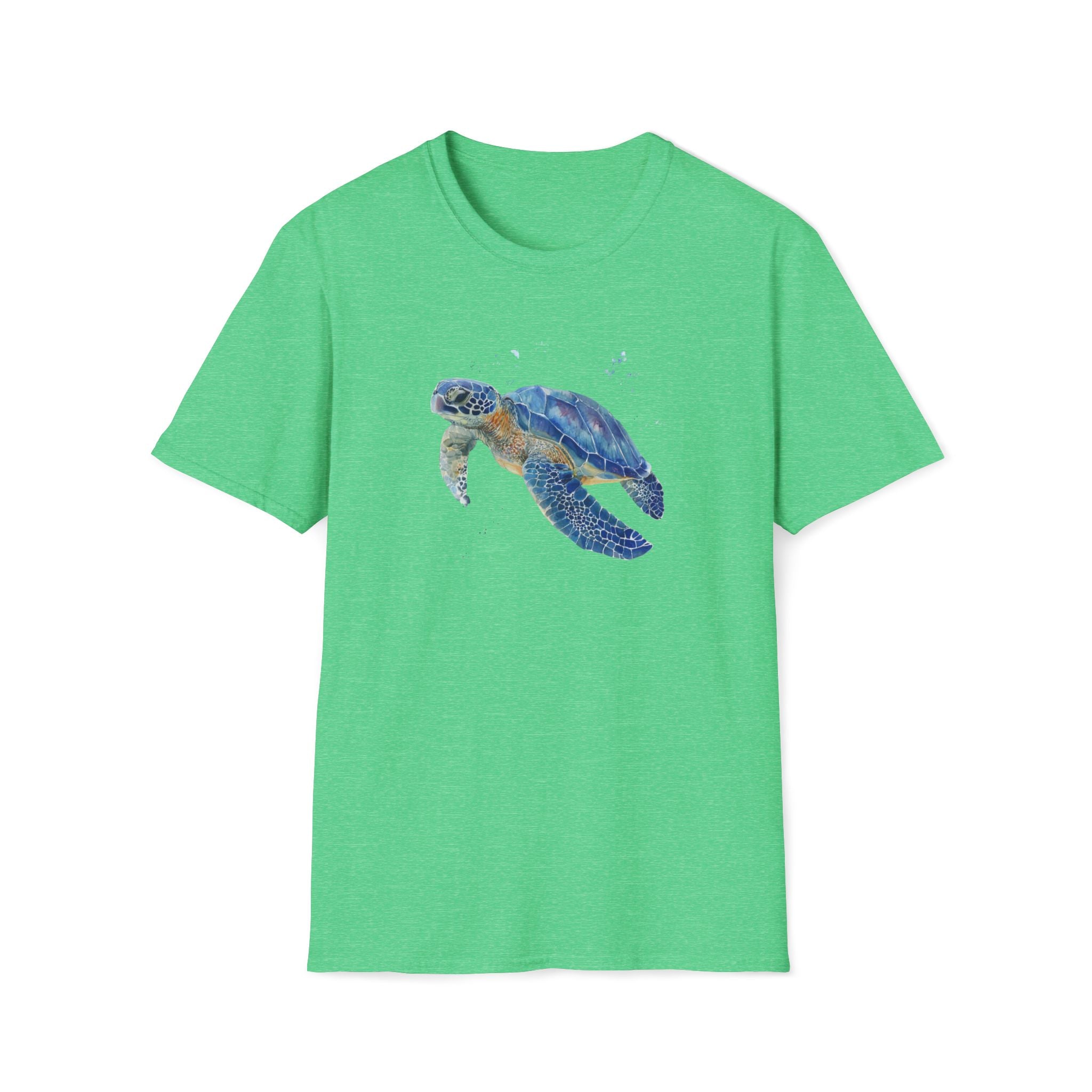 Unisex Softstyle ,T-Shirt Water Color Sea Turtle