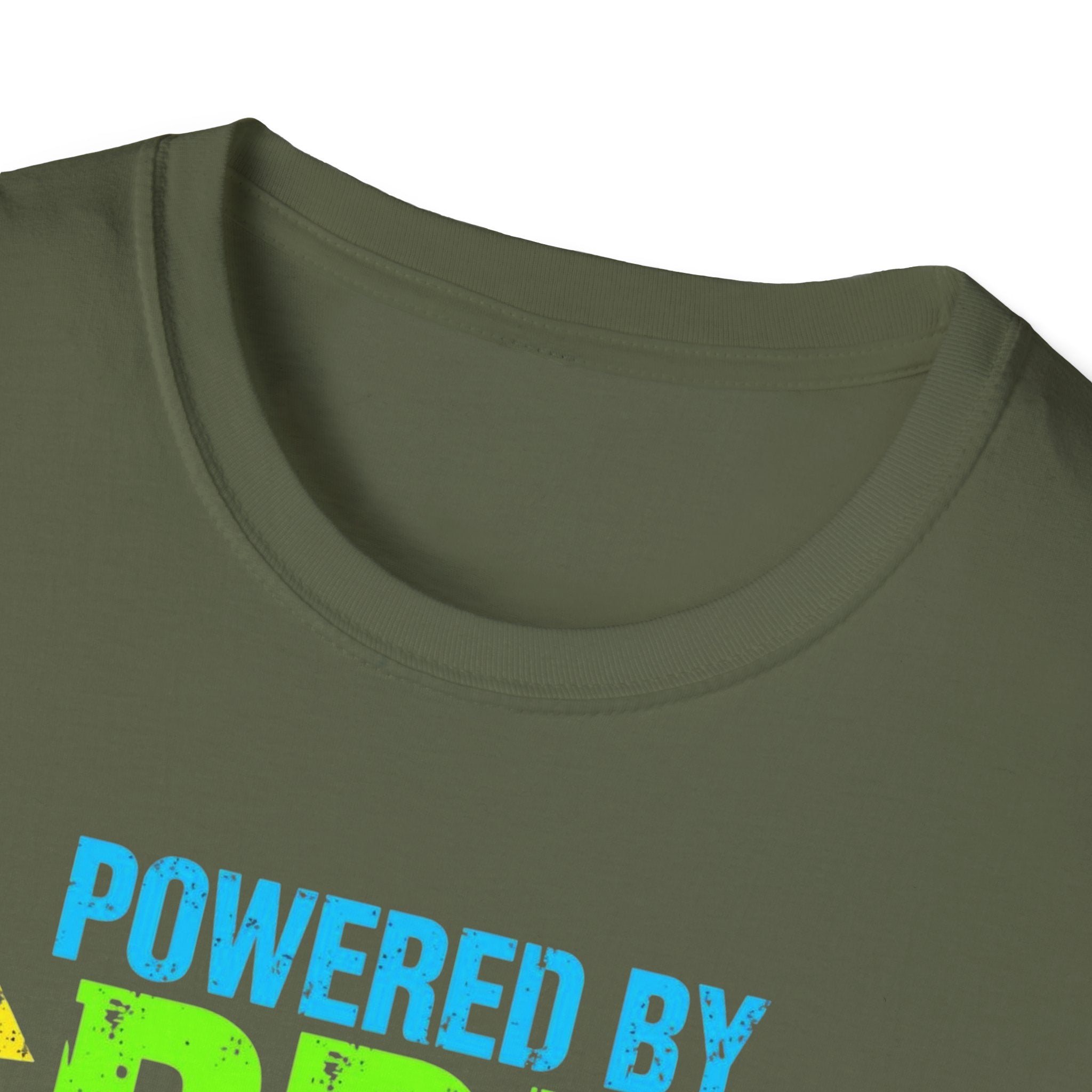 Unisex Softstyle T-Shirt,Powered By Pre Workout Shirt, Gym Motivation Tee, Fitness Lover Shirt, Bodybuilding Shirt, Comfort Colors Gym Tee