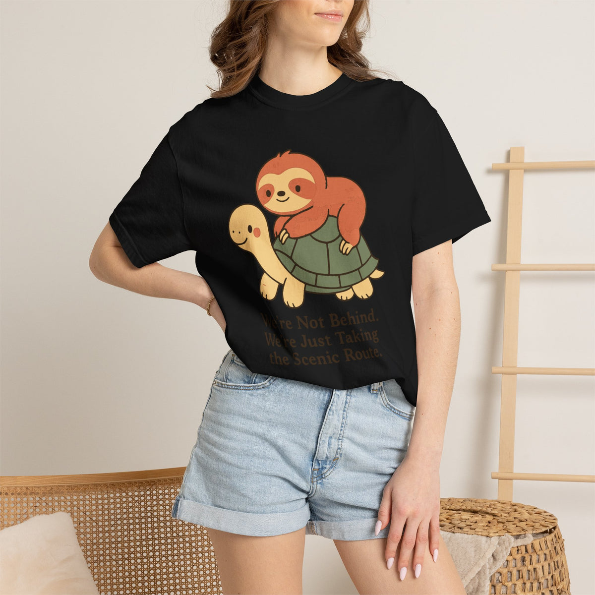 Unisex Garment-Dyed T-shirt, sloth and turtle