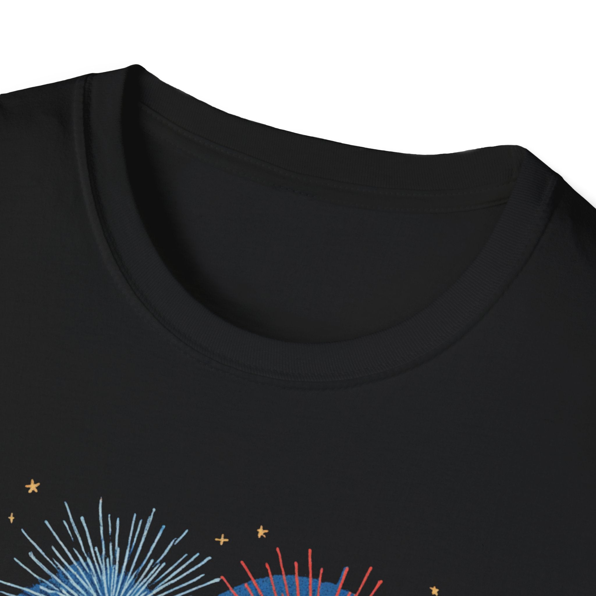Unisex Softstyle T-Shirt, Happy Independence Day BBQ Shirt, 4th of July Party Tee, Grill & Fireworks Shirt