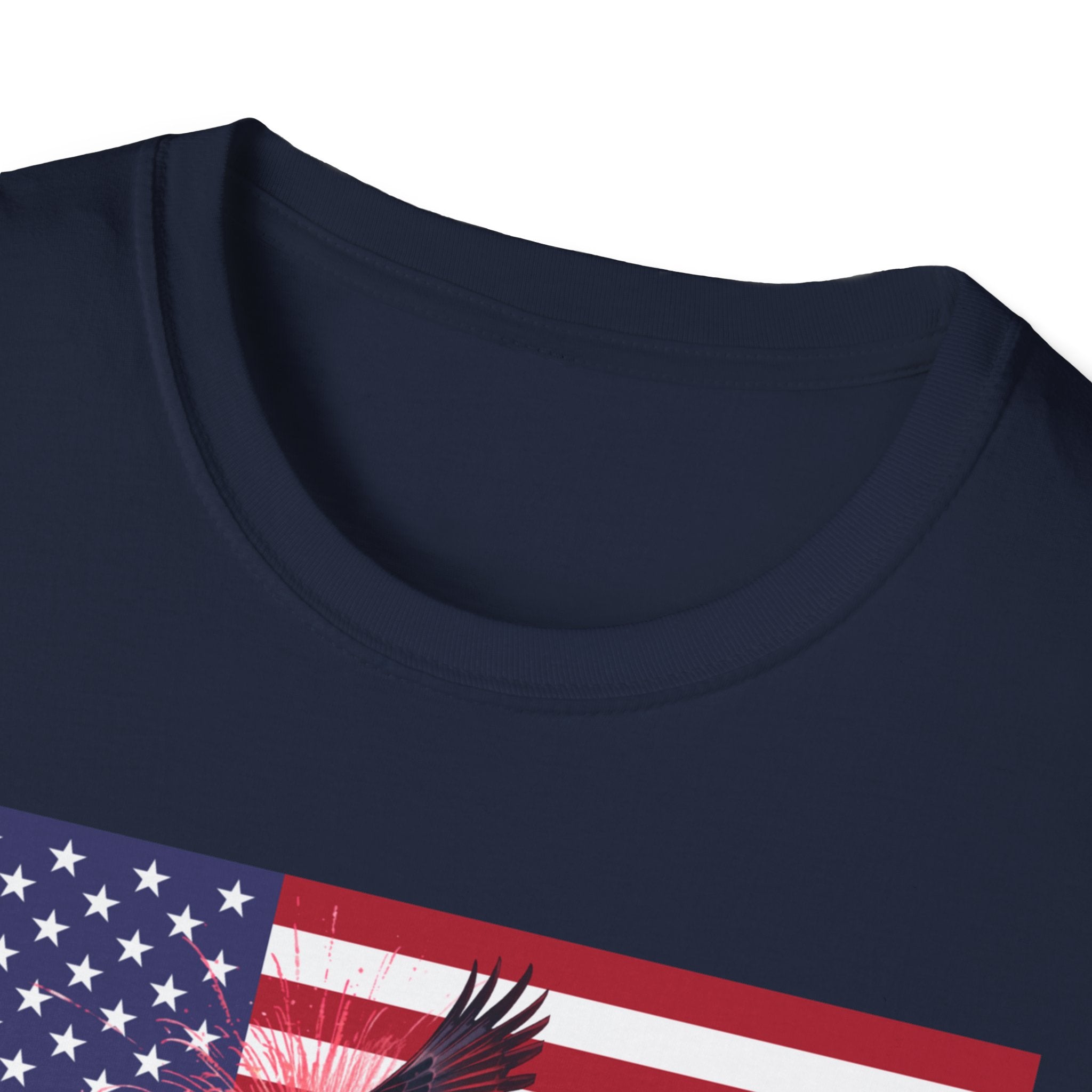 Unisex Softstyle T-Shirt, Red White and Boom Shirt, Funny 4th of July Trump Tee, Patriotic Eagle Fireworks Shirt, USA Party Shirt