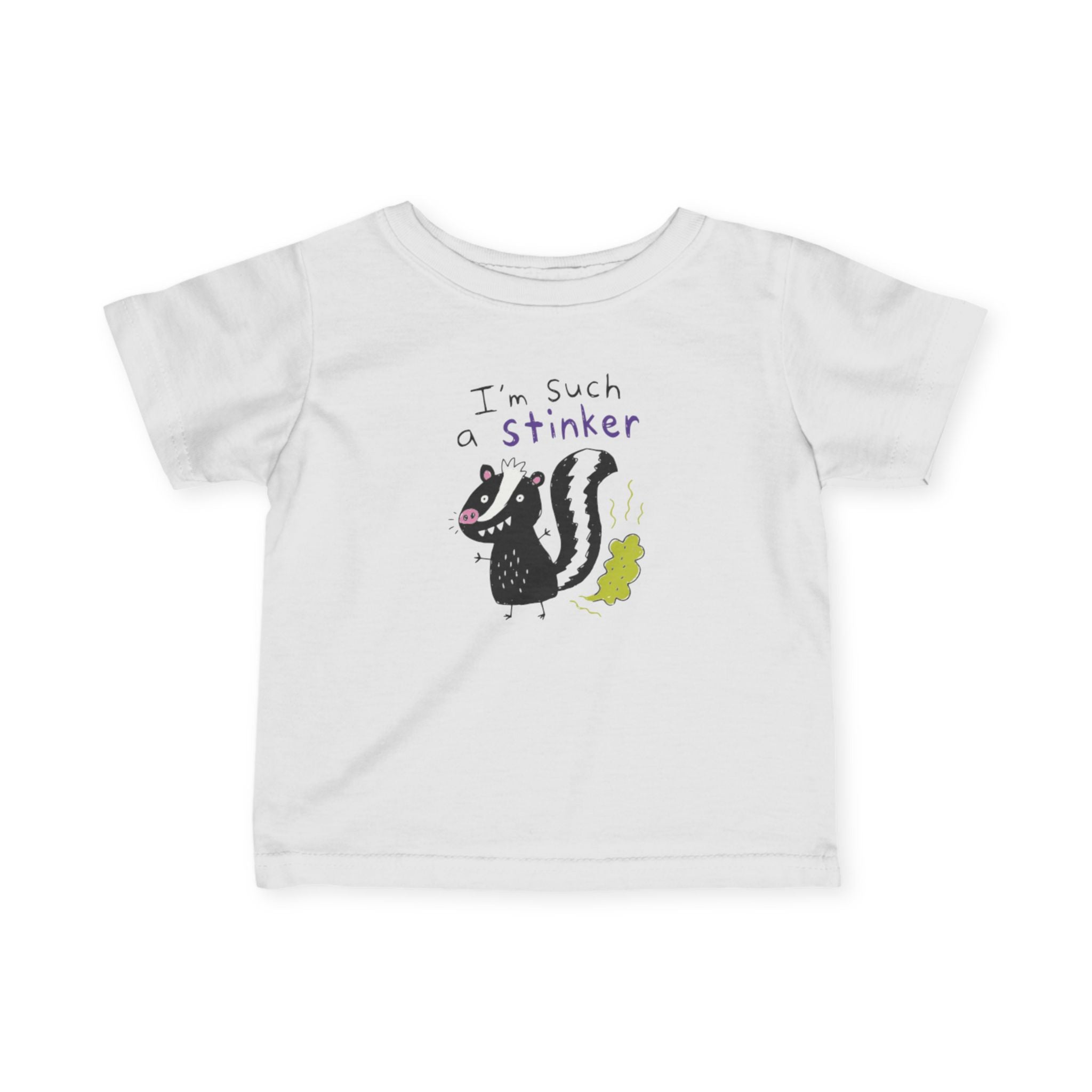 Infant Fine Jersey Tee, stinker funny pun t-shirt