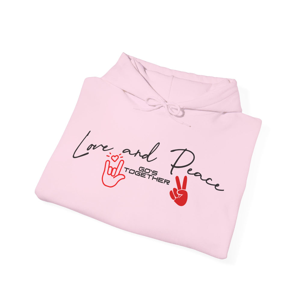 Unisex Heavy Blend™ Hooded Sweatshirt, love and peace shirt