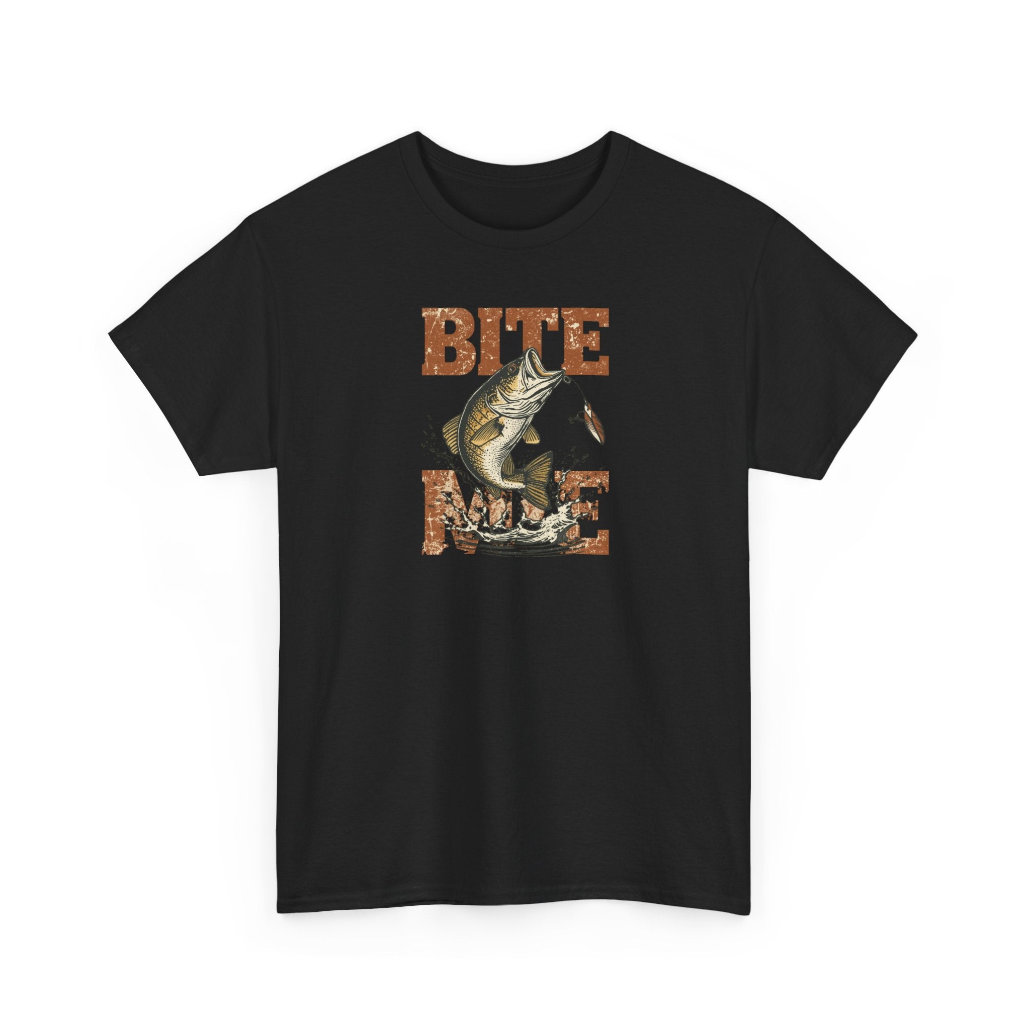 Unisex Heavy Cotton Tee, bass fishing, bite me shirt
