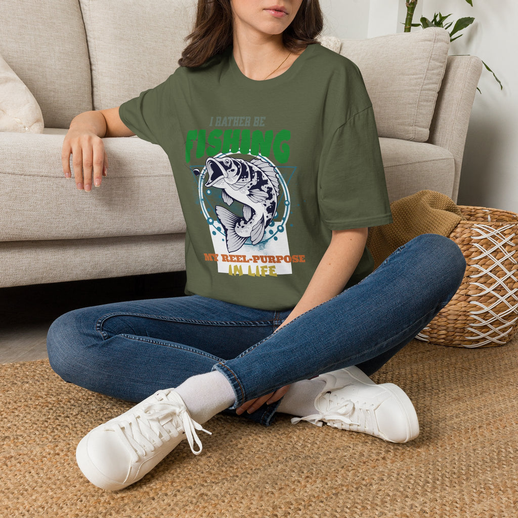 Unisex Softstyle T-Shirt, I Rather be  Fishing Shirt