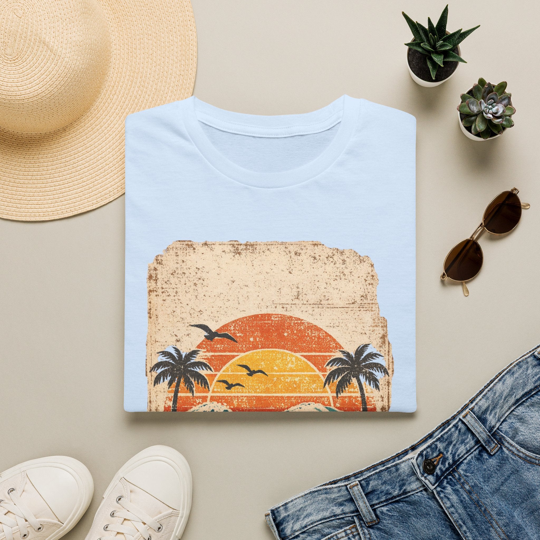 Unisex Softstyle T-Shirt, Seas The Day Beach Shirt, Retro Summer Vacation Tee, Ocean Lover T-Shirt, Coastal Graphic Tee