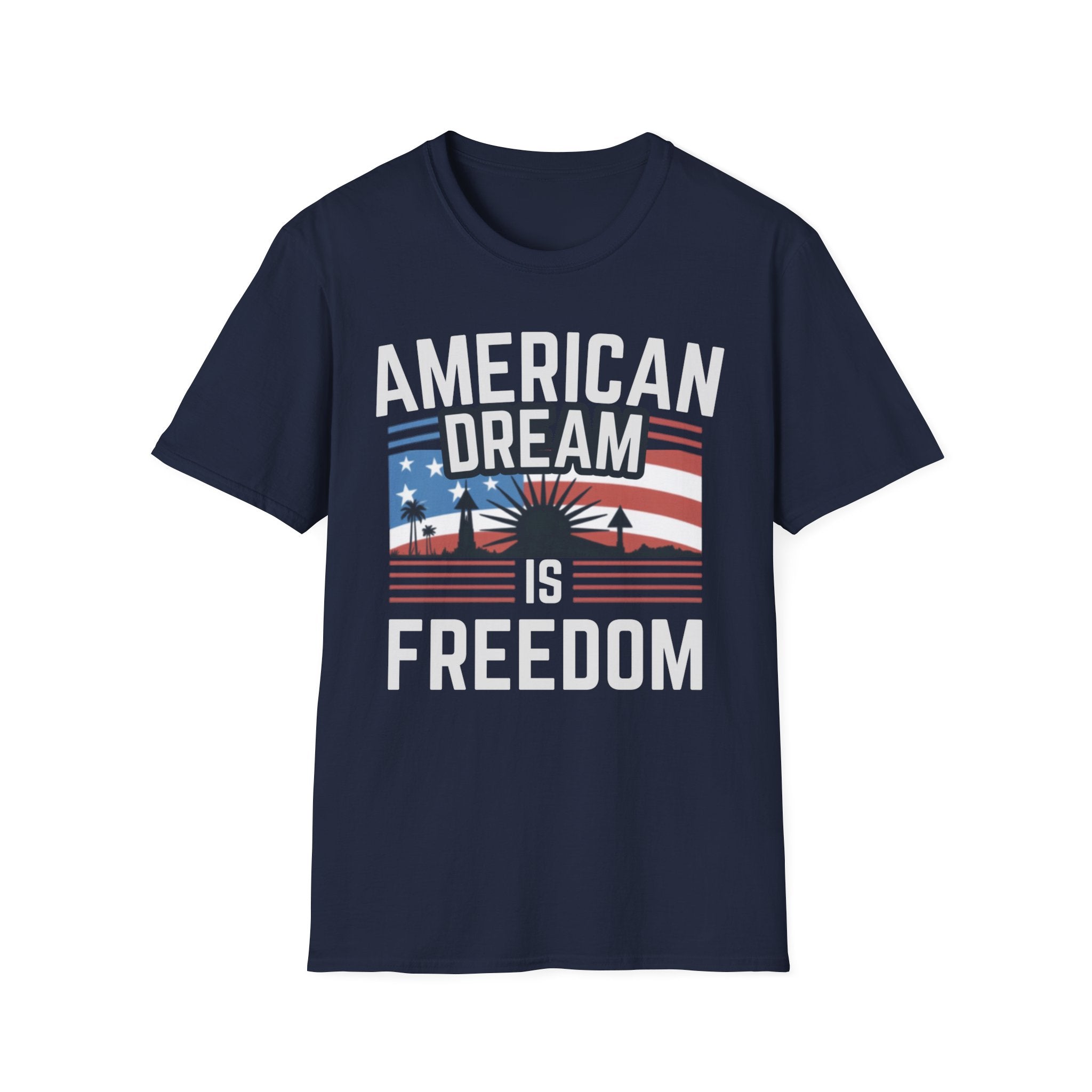Unisex Softstyle T-Shirt, American Dream and Freedom