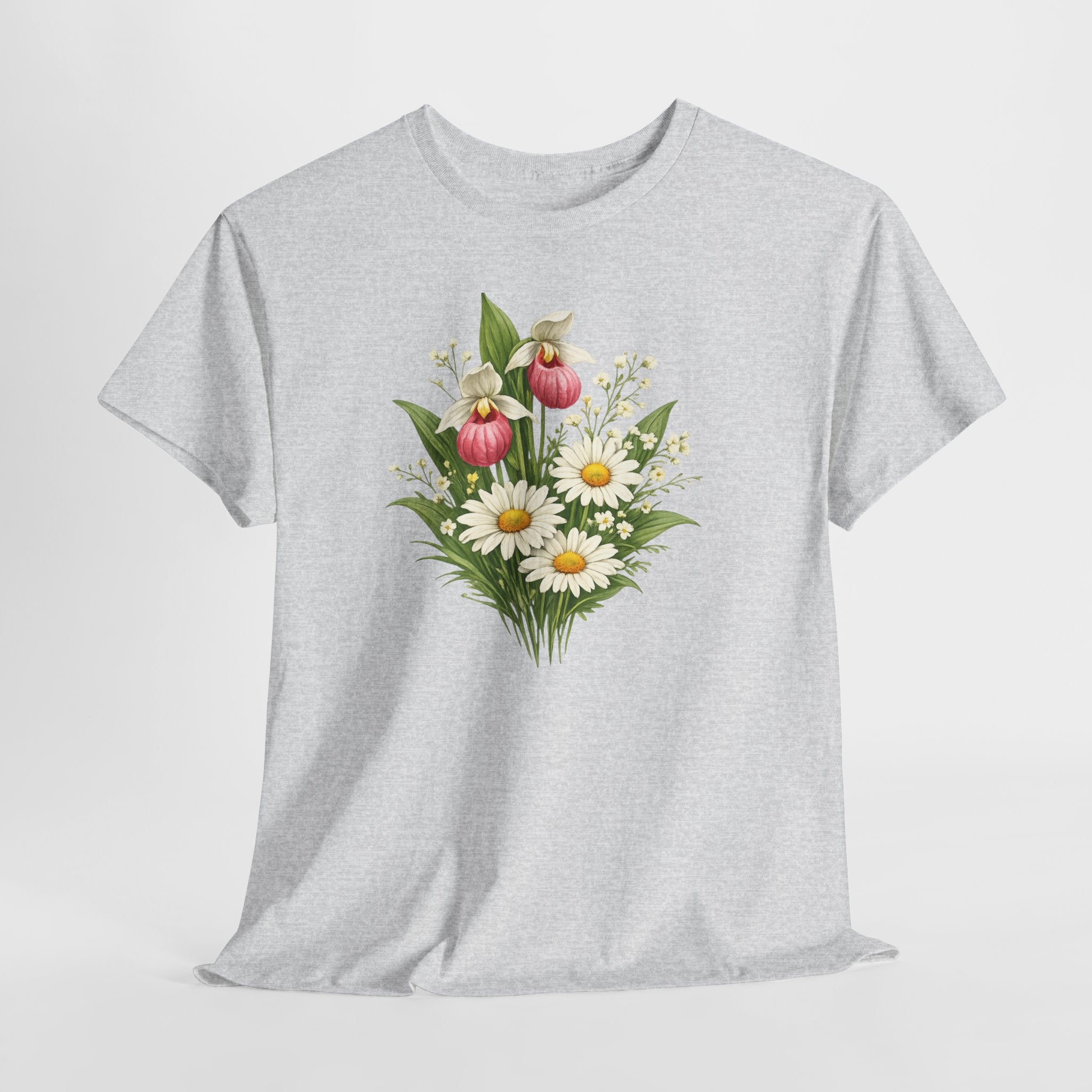 Unisex Heavy Cotton Tee, spring floral