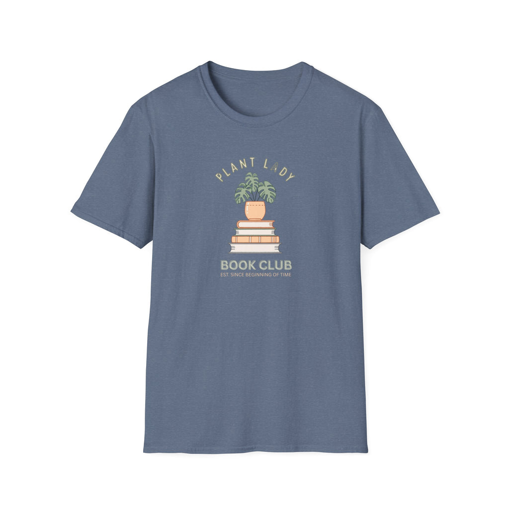 Unisex Softstyle T-Shirt,Plant Lady Book Club Shirt, Plant Mom Reader Tee, Book Lover Plant Shirt, Monstera Bookish Gift, Funny Plant Lady Tee
