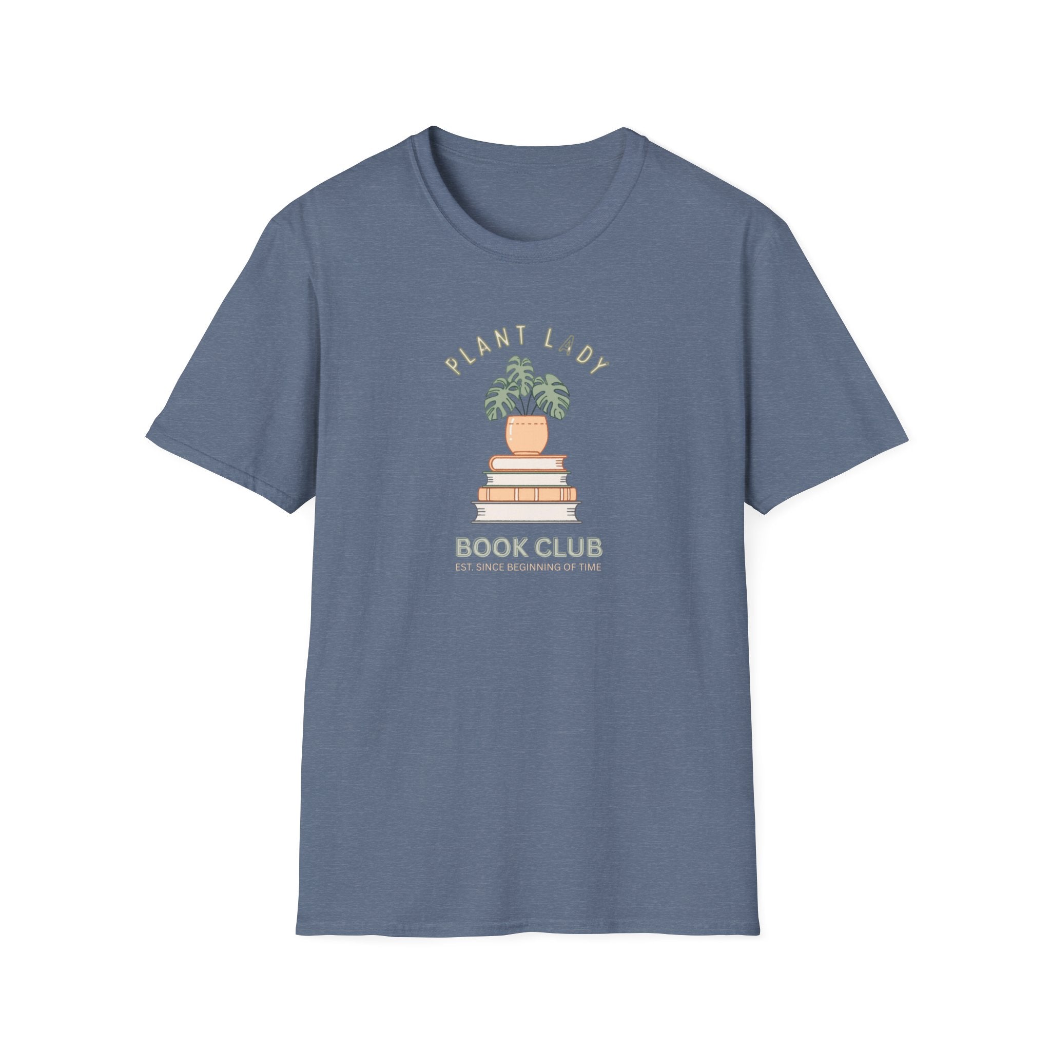 Unisex Softstyle T-Shirt,Plant Lady Book Club Shirt, Plant Mom Reader Tee, Book Lover Plant Shirt, Monstera Bookish Gift, Funny Plant Lady Tee