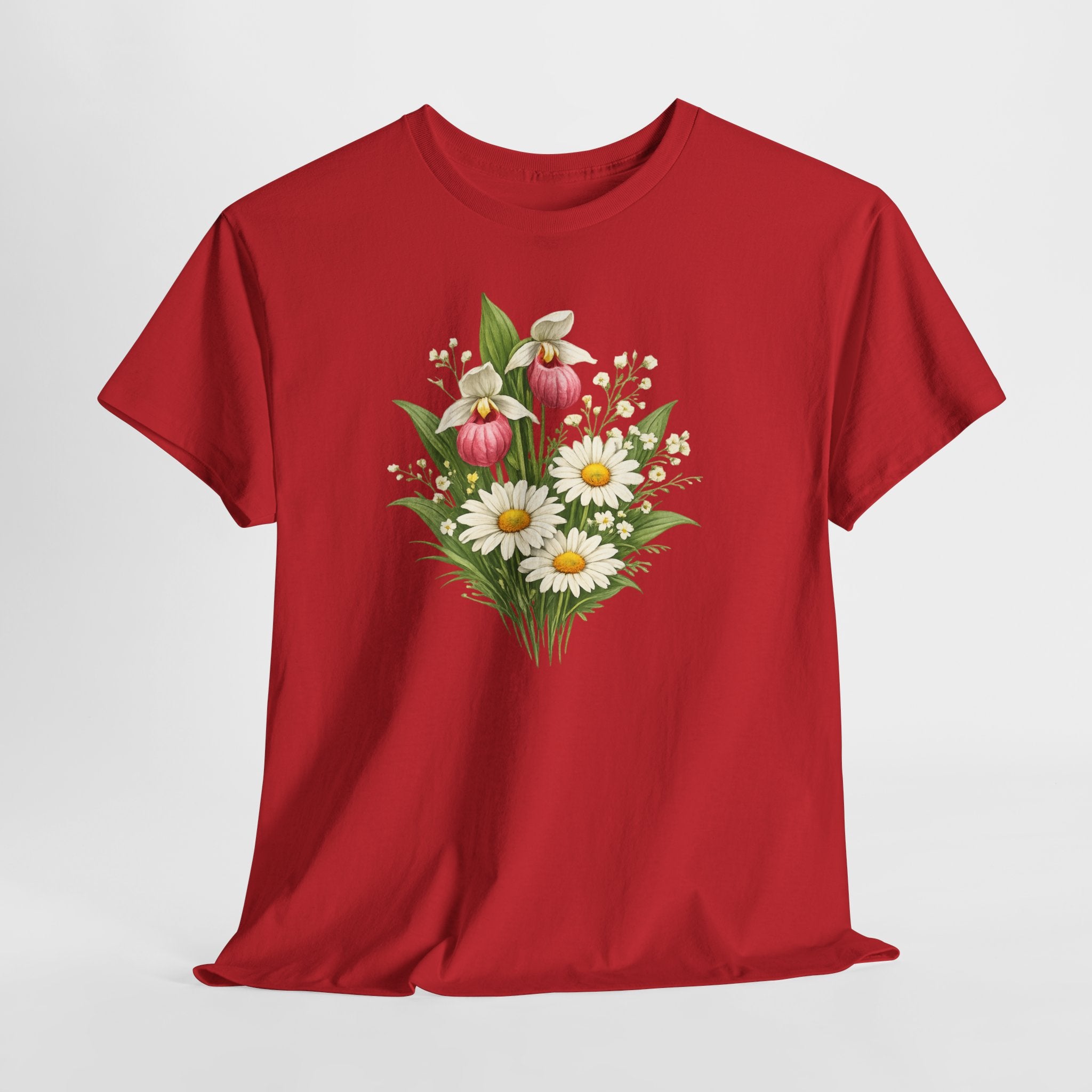 Unisex Heavy Cotton Tee, spring floral