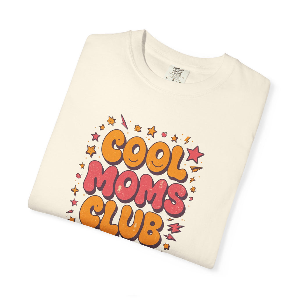 Unisex Garment-Dyed T-shirt, Cool Moms Club Retro Shirt, Funny Mom Shirt, Trendy Mama Tee, Mother’s Day Gift