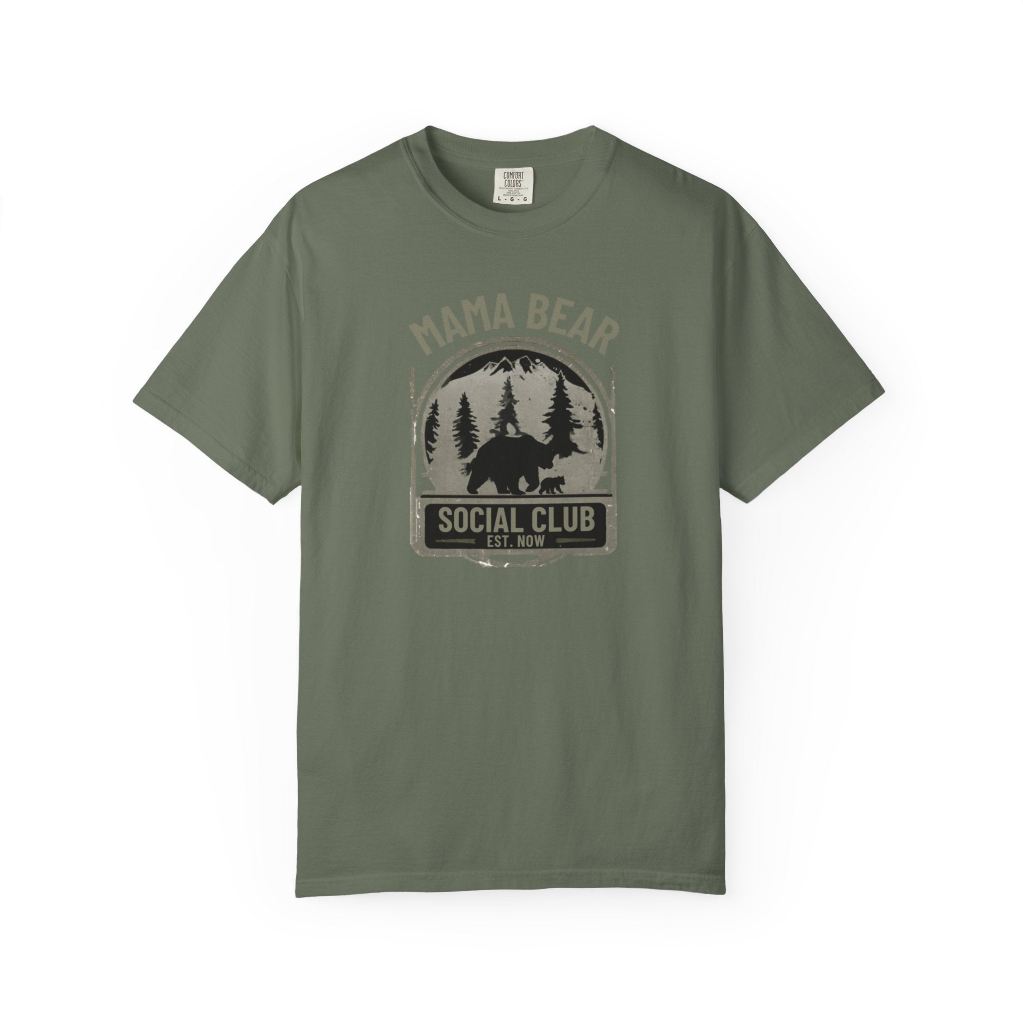 Unisex Garment-Dyed T-shirt, mama bear social club