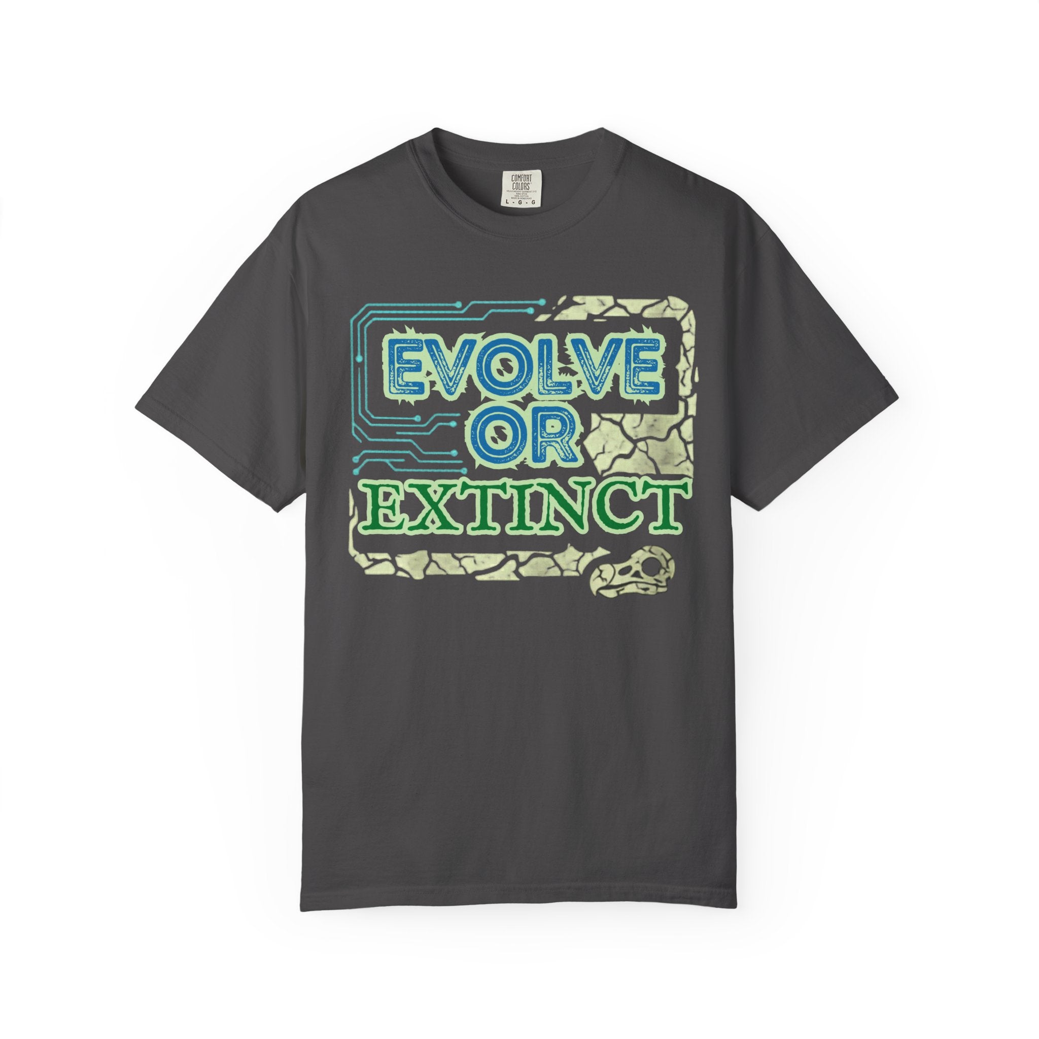 Unisex Garment-Dyed T-shirt, evolve or extinct