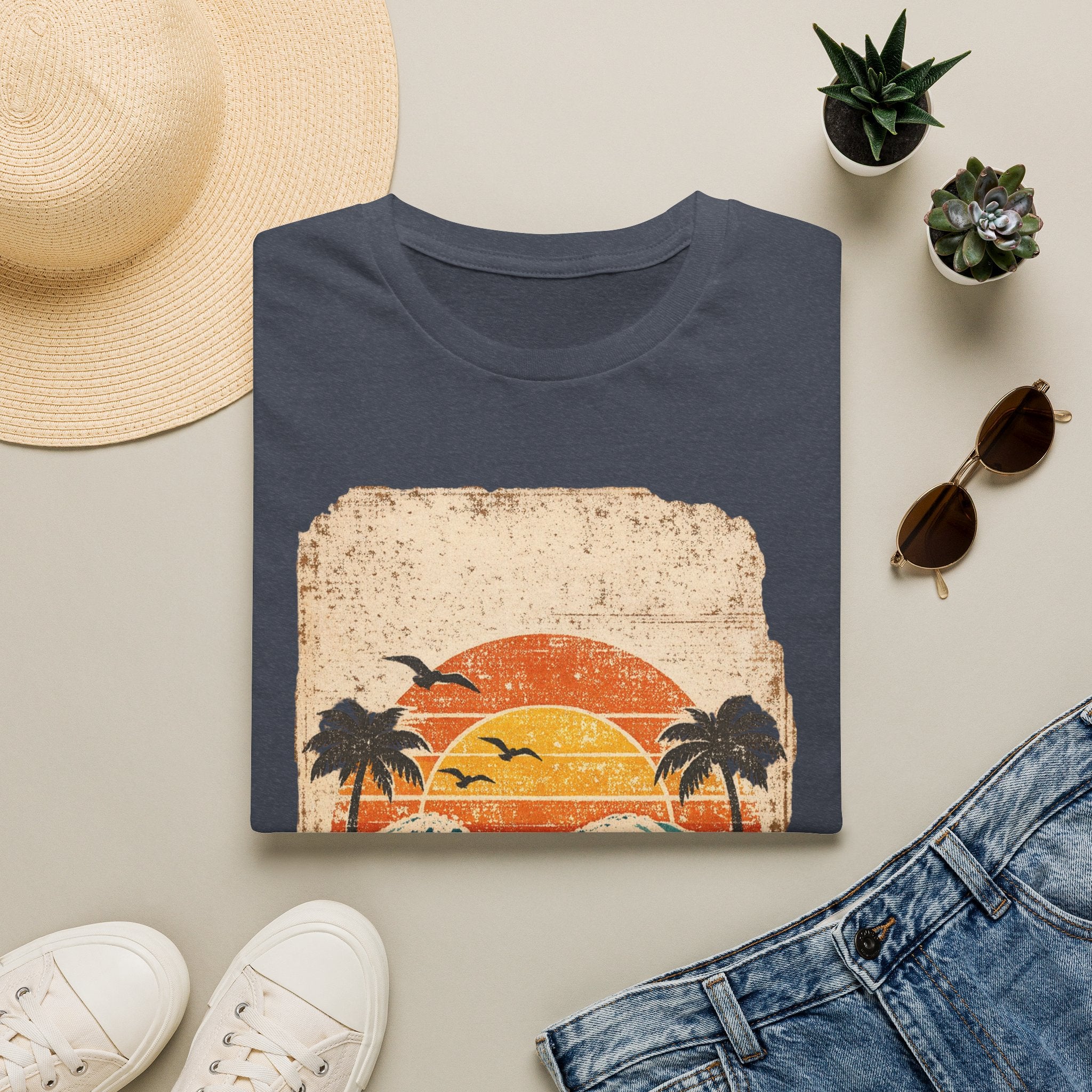Unisex Softstyle T-Shirt, Seas The Day Beach Shirt, Retro Summer Vacation Tee, Ocean Lover T-Shirt, Coastal Graphic Tee