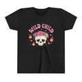 Youth Short Sleeve Tee, wild child skull