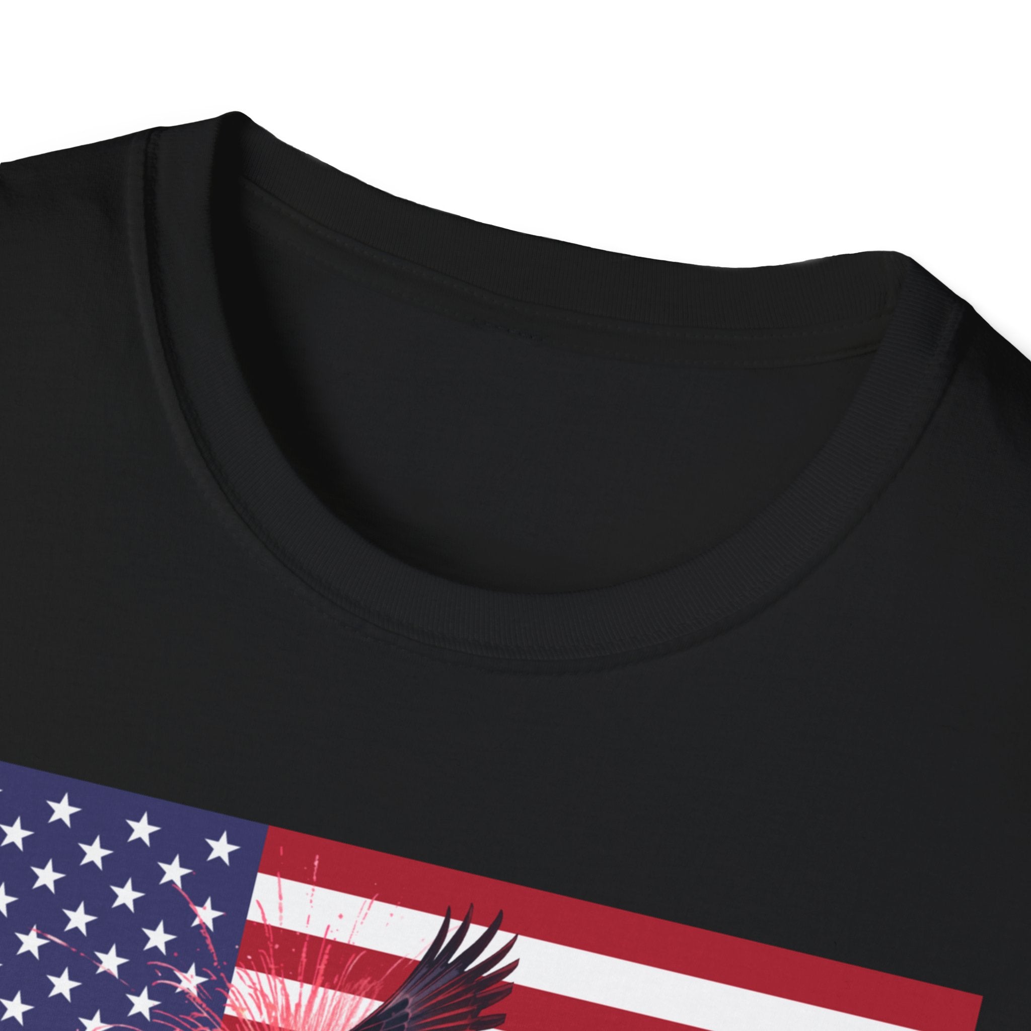 Unisex Softstyle T-Shirt, Red White and Boom Shirt, Funny 4th of July Trump Tee, Patriotic Eagle Fireworks Shirt, USA Party Shirt