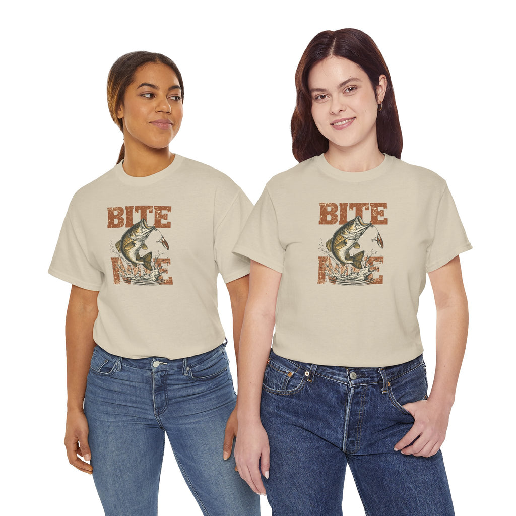 Unisex Heavy Cotton Tee, bass fishing, bite me shirt