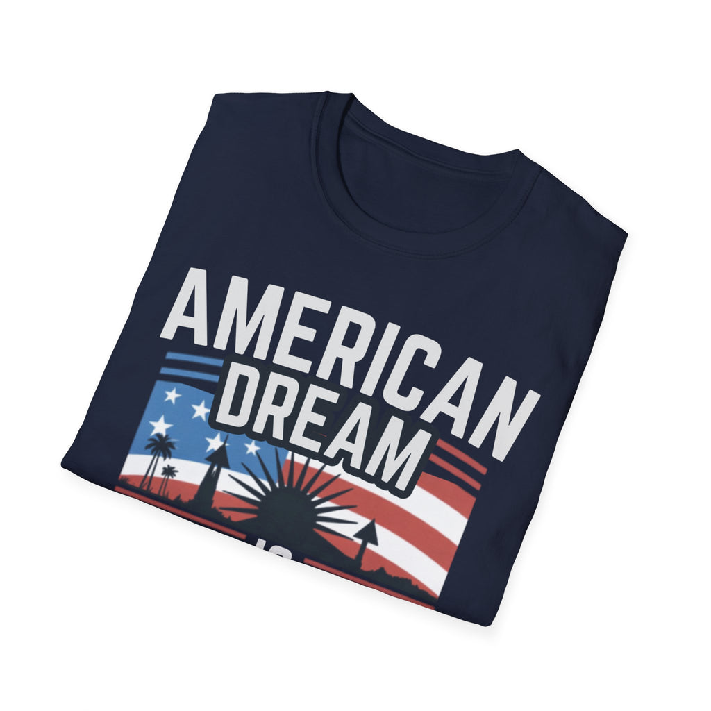 Unisex Softstyle T-Shirt, American Dream and Freedom