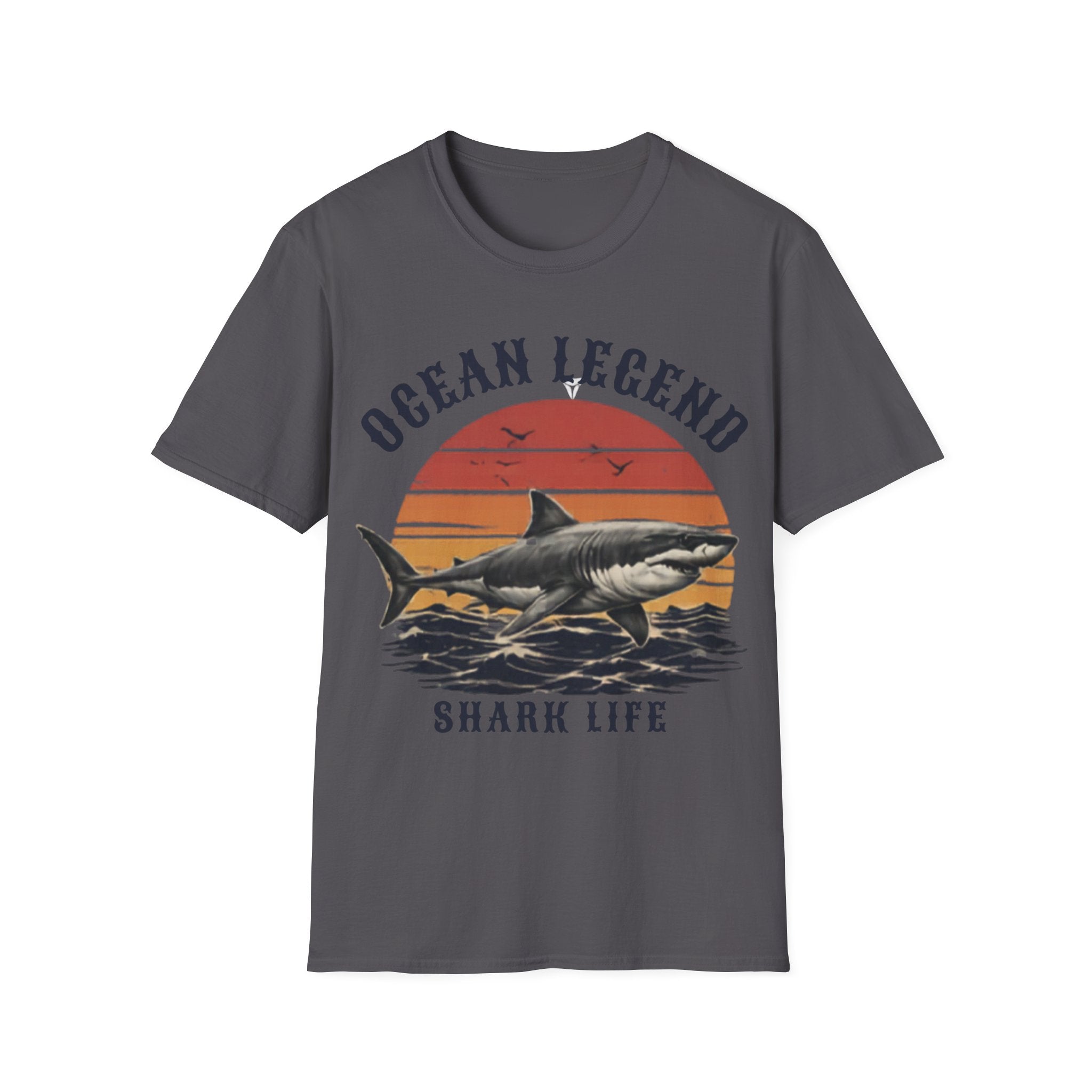 Unisex Softstyle T-Shirt, Great White Shark T-Shirt, Vintage Ocean Predator Tee, Shark Lover Gift, Marine Life Shirt, Apex Predator Graphic Tee, Beach Ocean Shirt