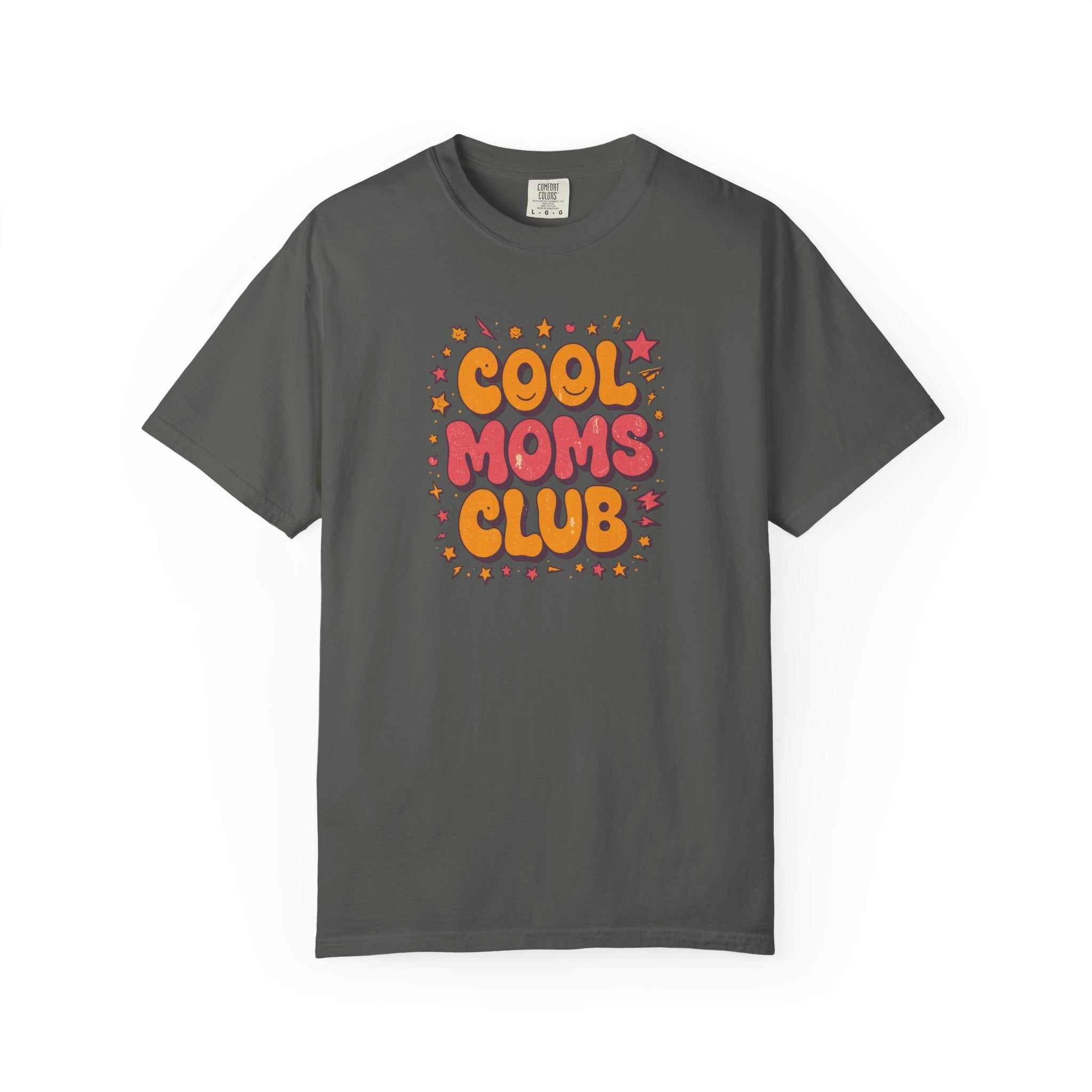 Unisex Garment-Dyed T-shirt, Cool Moms Club Retro Shirt, Funny Mom Shirt, Trendy Mama Tee, Mother’s Day Gift