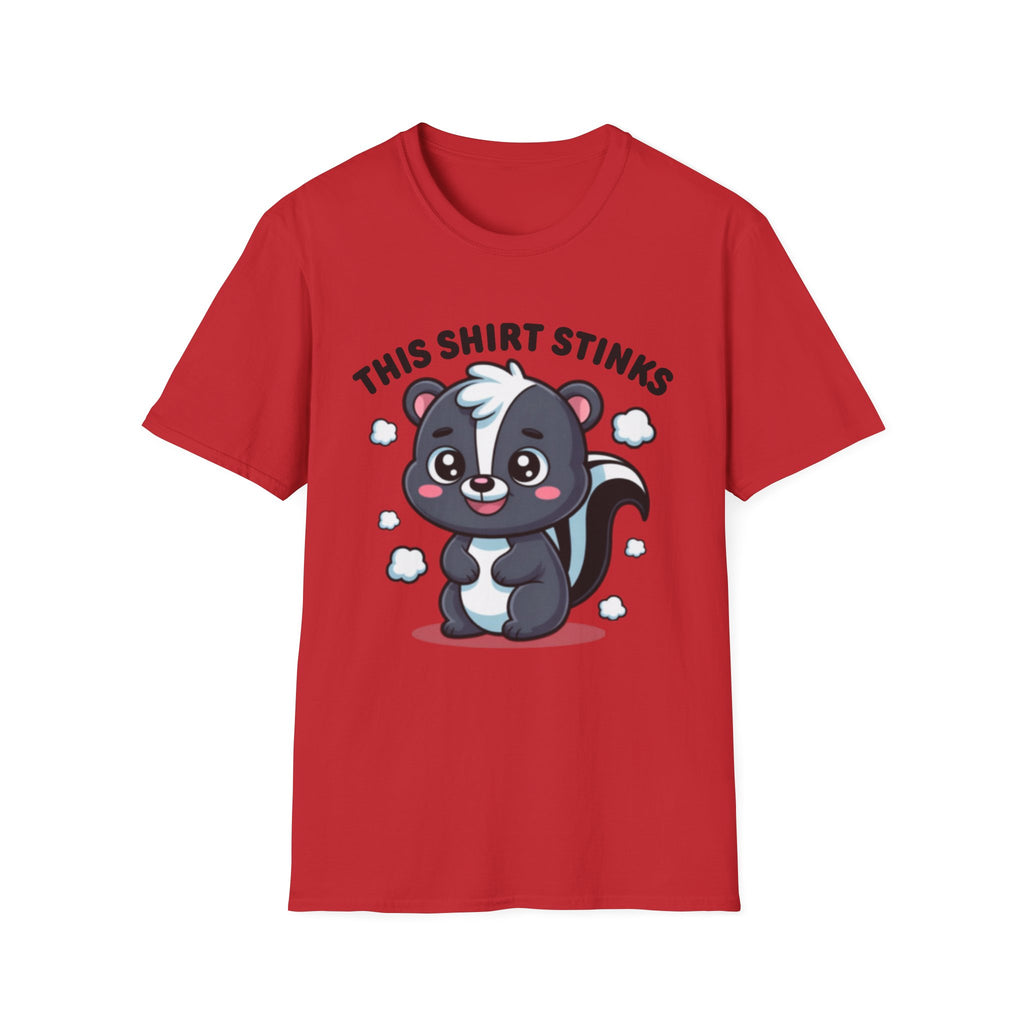Unisex Softstyle T-Shirt, skunk shirt this shirt stinks