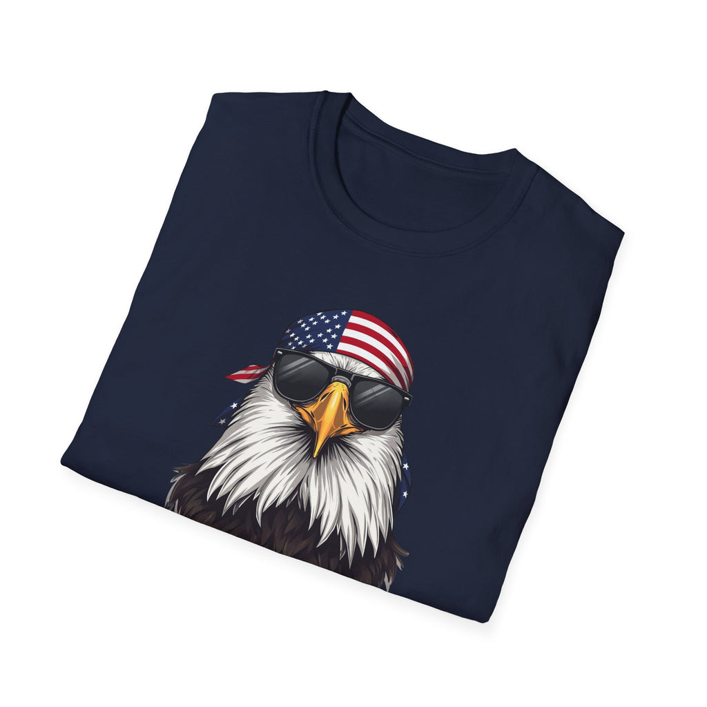 Unisex Softstyle T-Shirt, patriotic bald eagle