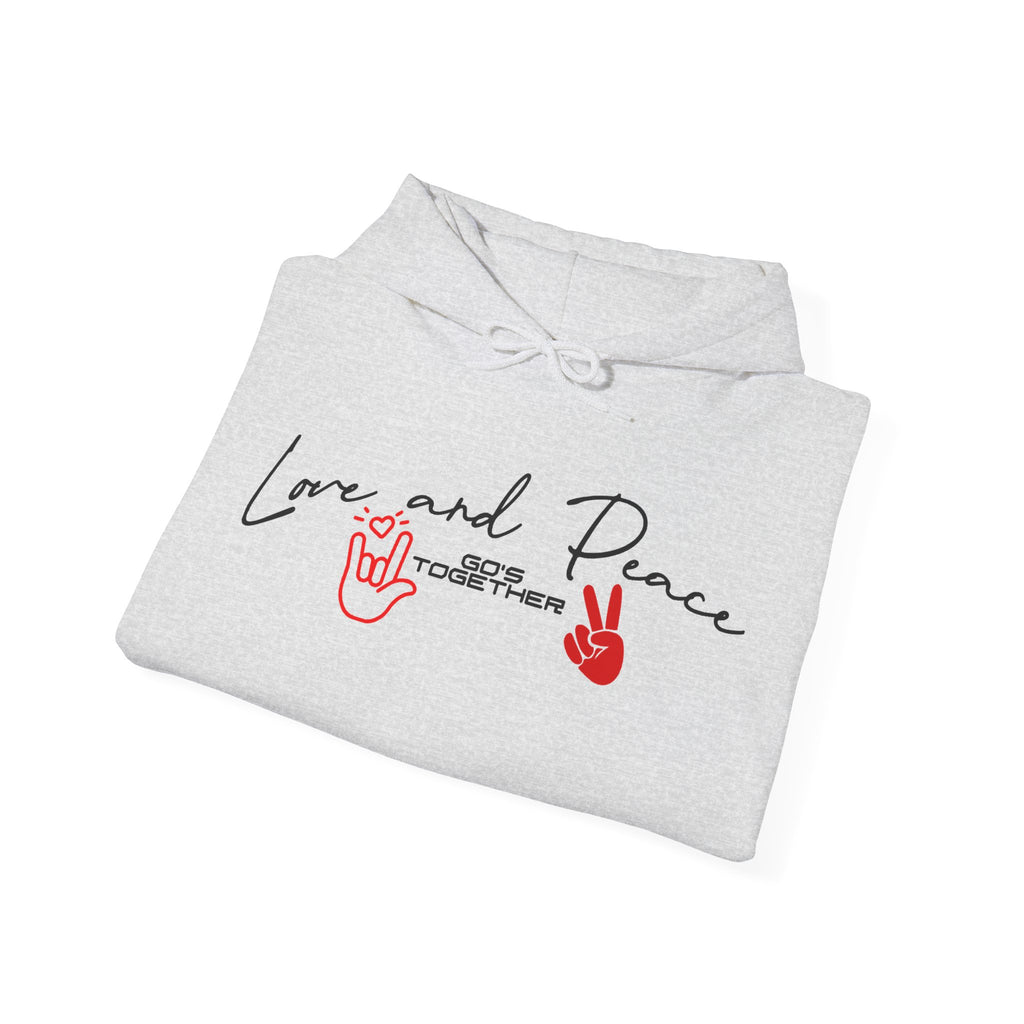 Unisex Heavy Blend™ Hooded Sweatshirt, love and peace shirt