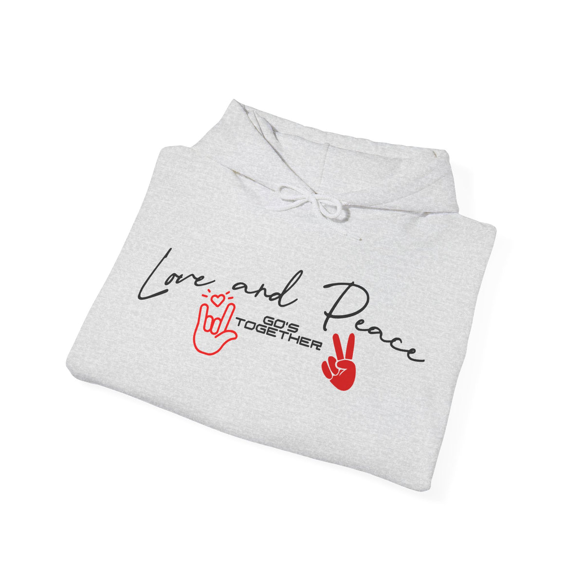 Unisex Heavy Blend™ Hooded Sweatshirt, love and peace shirt