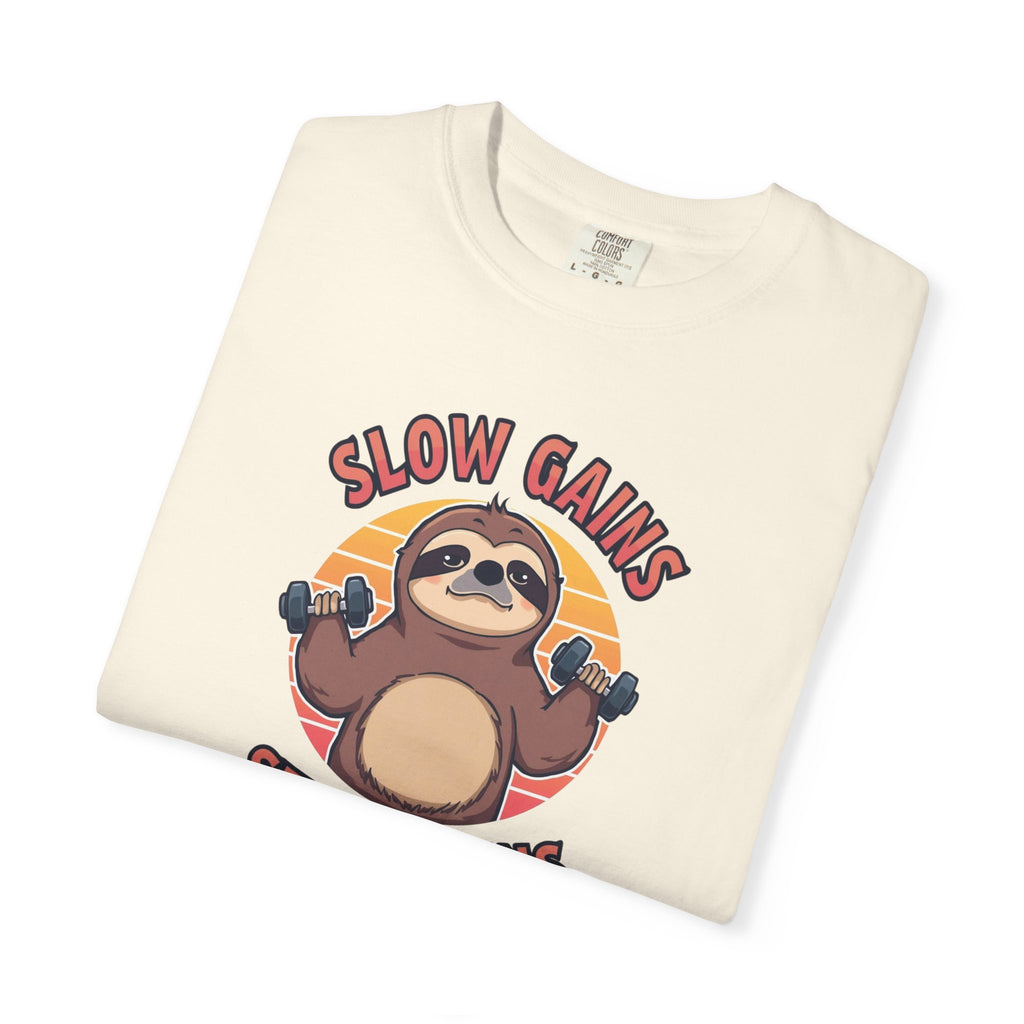 Unisex Garment-Dyed T-shirt, sloth workout