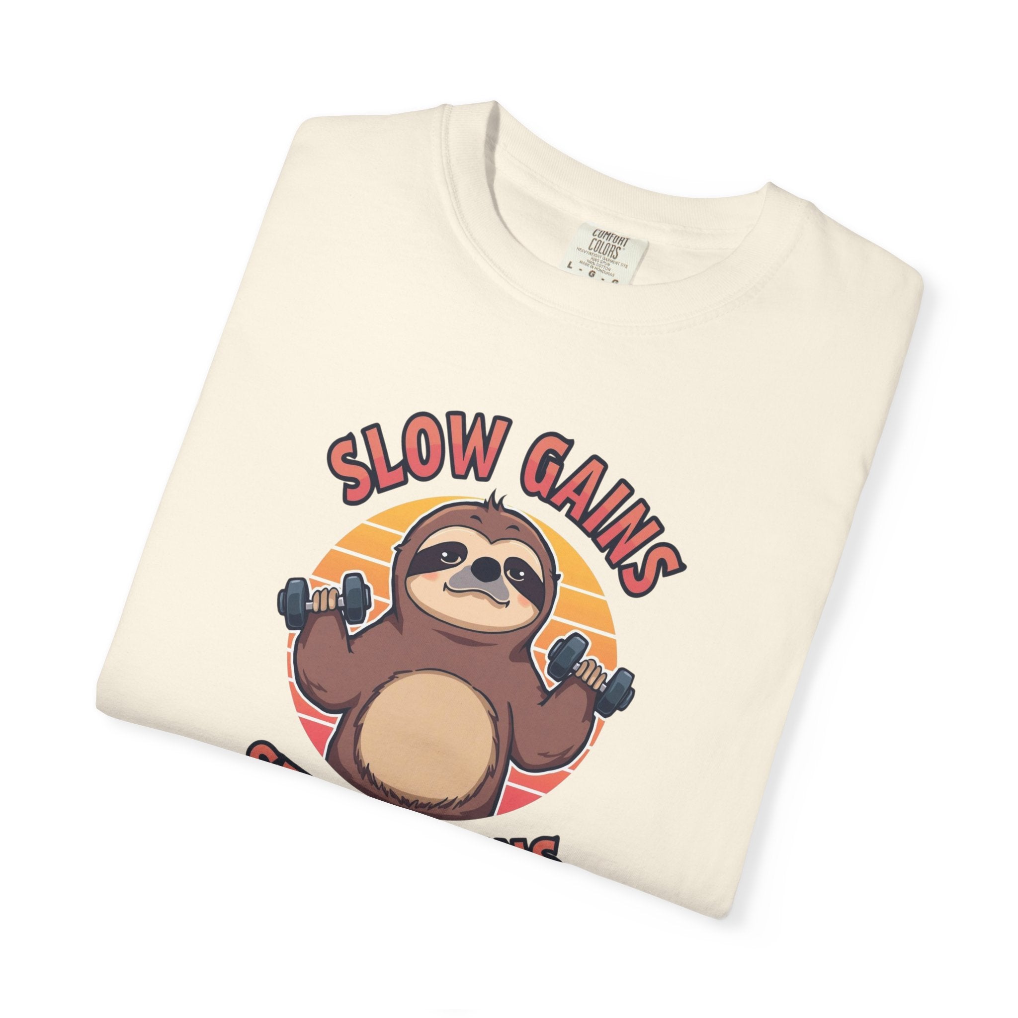 Unisex Garment-Dyed T-shirt, sloth workout