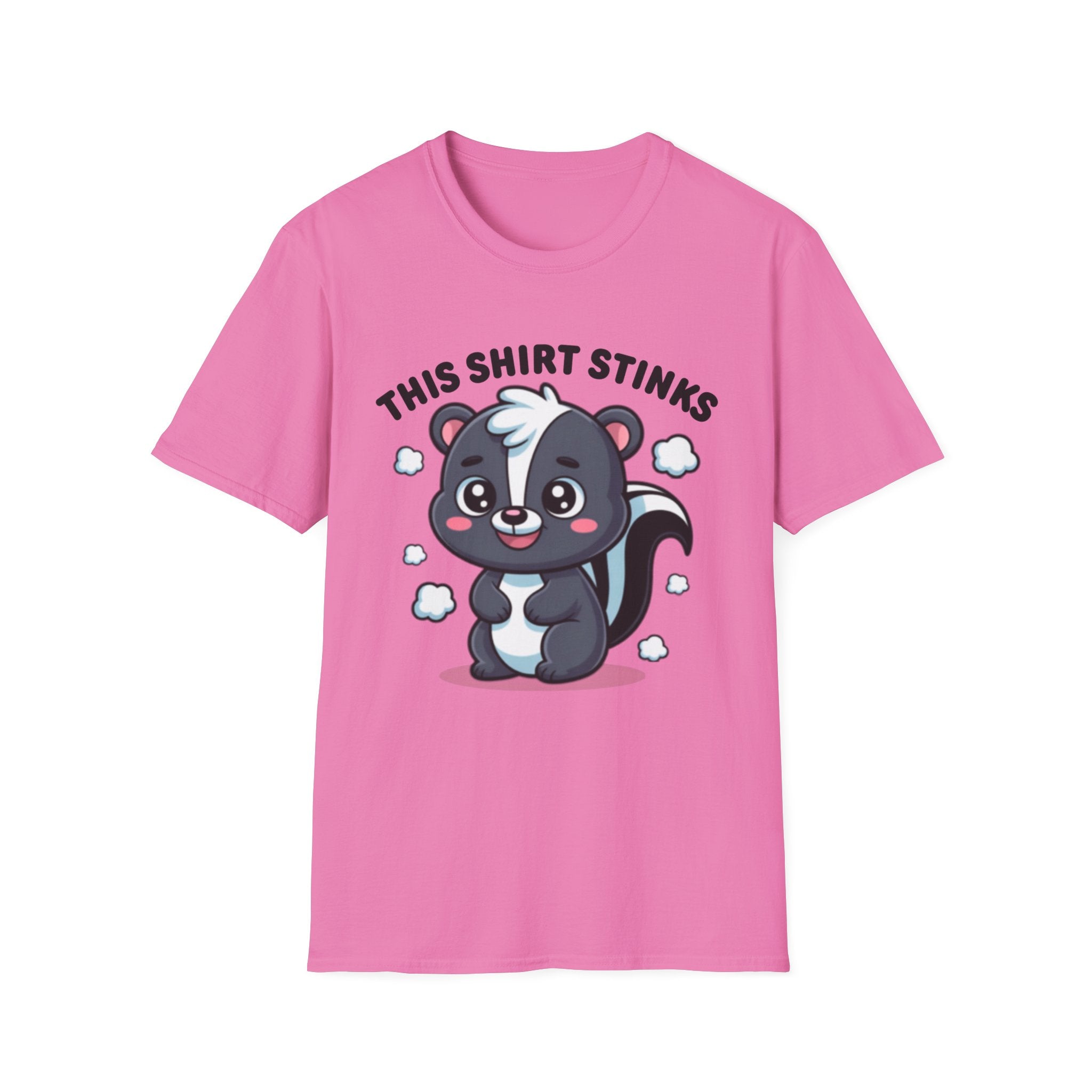 Unisex Softstyle T-Shirt, skunk shirt this shirt stinks