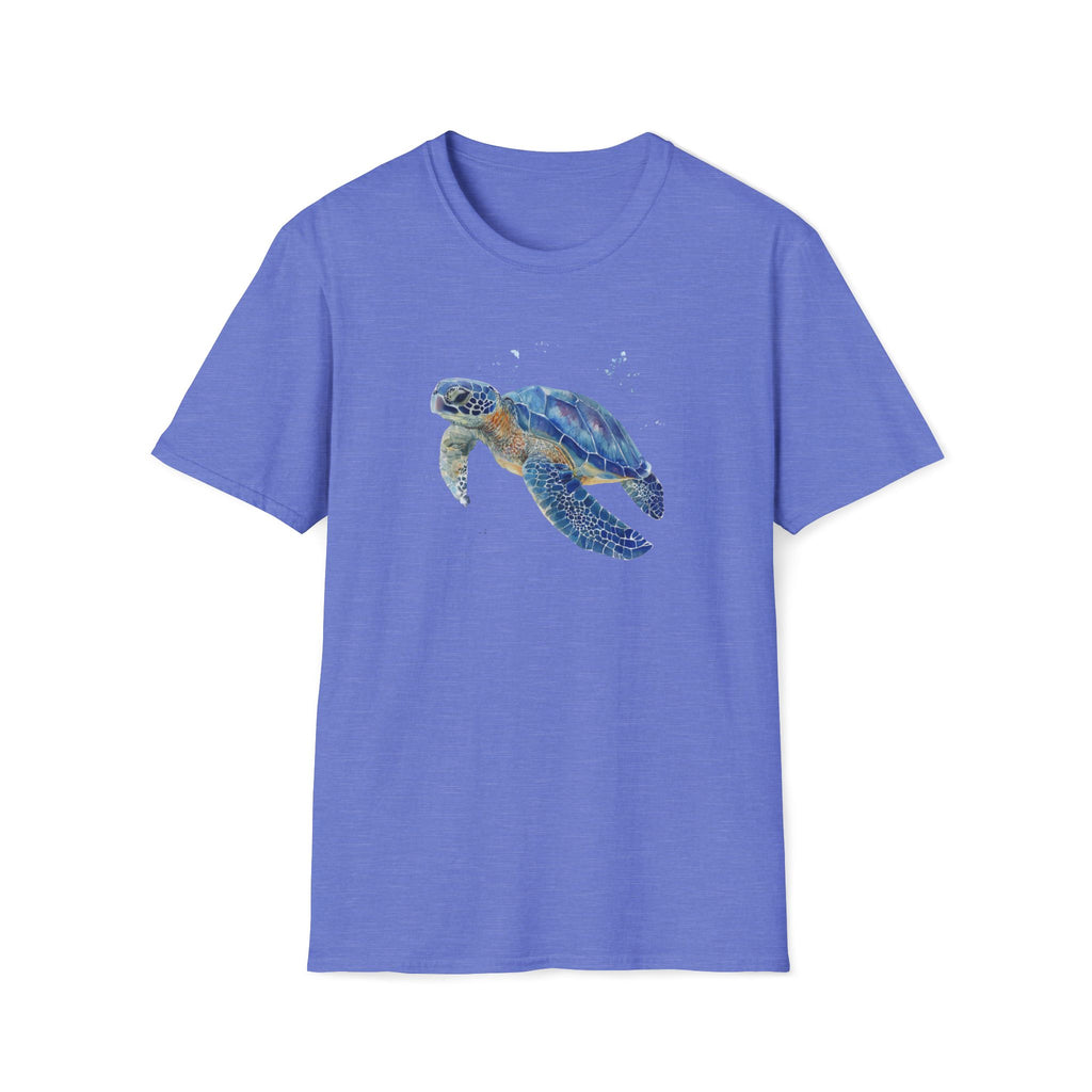 Unisex Softstyle ,T-Shirt Water Color Sea Turtle