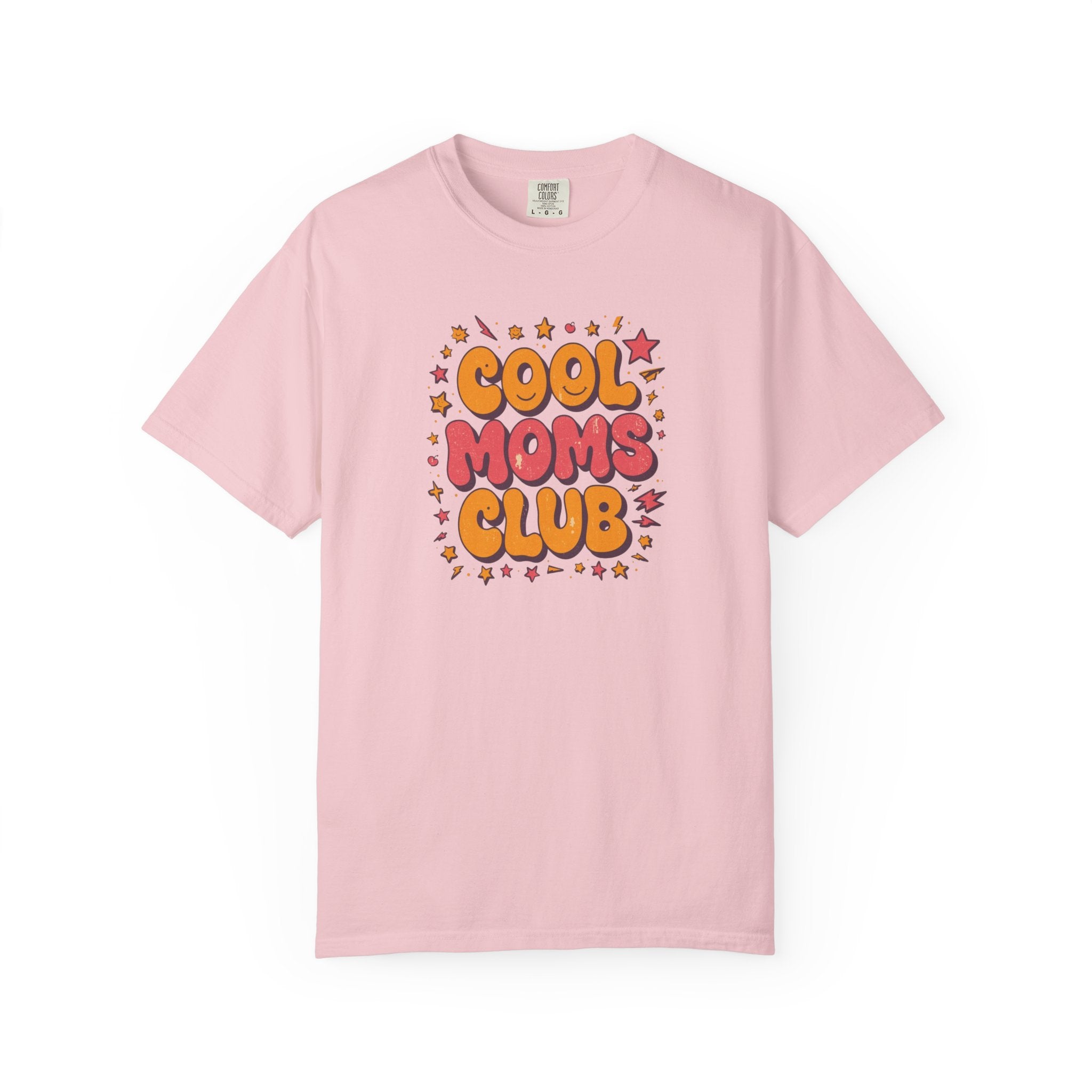 Unisex Garment-Dyed T-shirt, Cool Moms Club Retro Shirt, Funny Mom Shirt, Trendy Mama Tee, Mother’s Day Gift