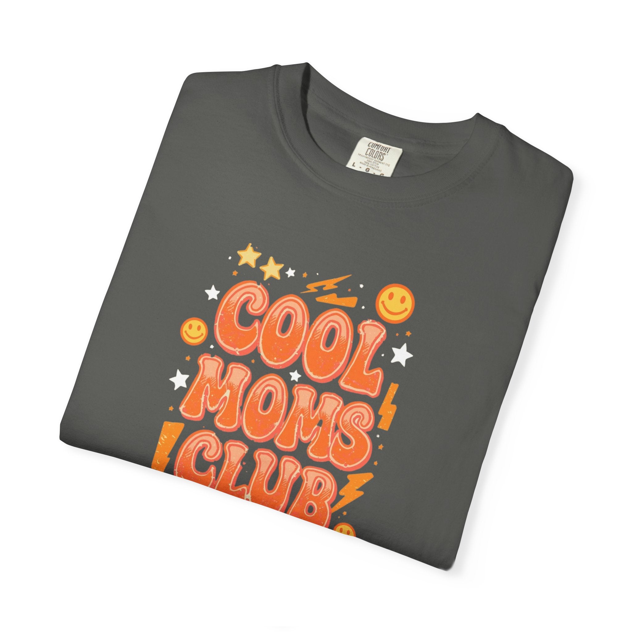 Unisex Garment-Dyed T-shirt, Cool Moms Club Retro Shirt, Funny Mom Shirt, Trendy Mama Tee, Mother’s Day Gift