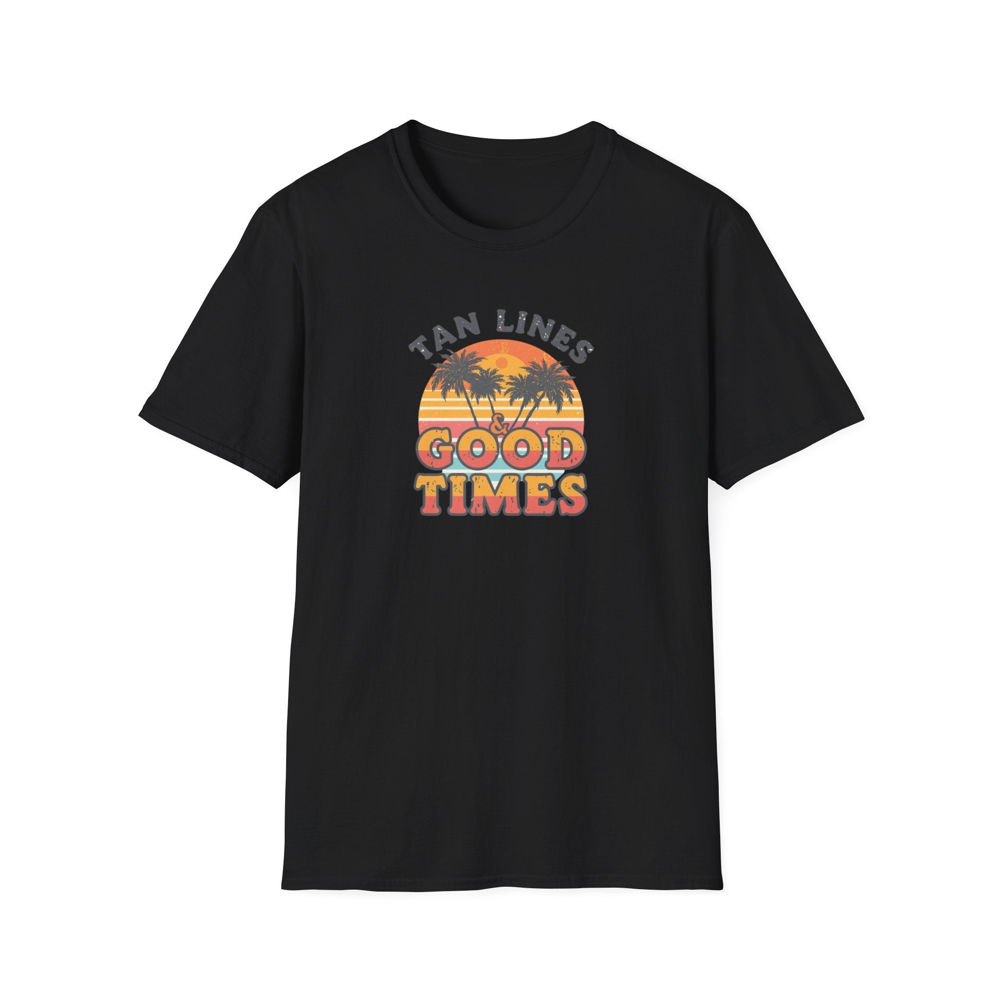 Unisex Softstyle T-Shirt, tan lines good times