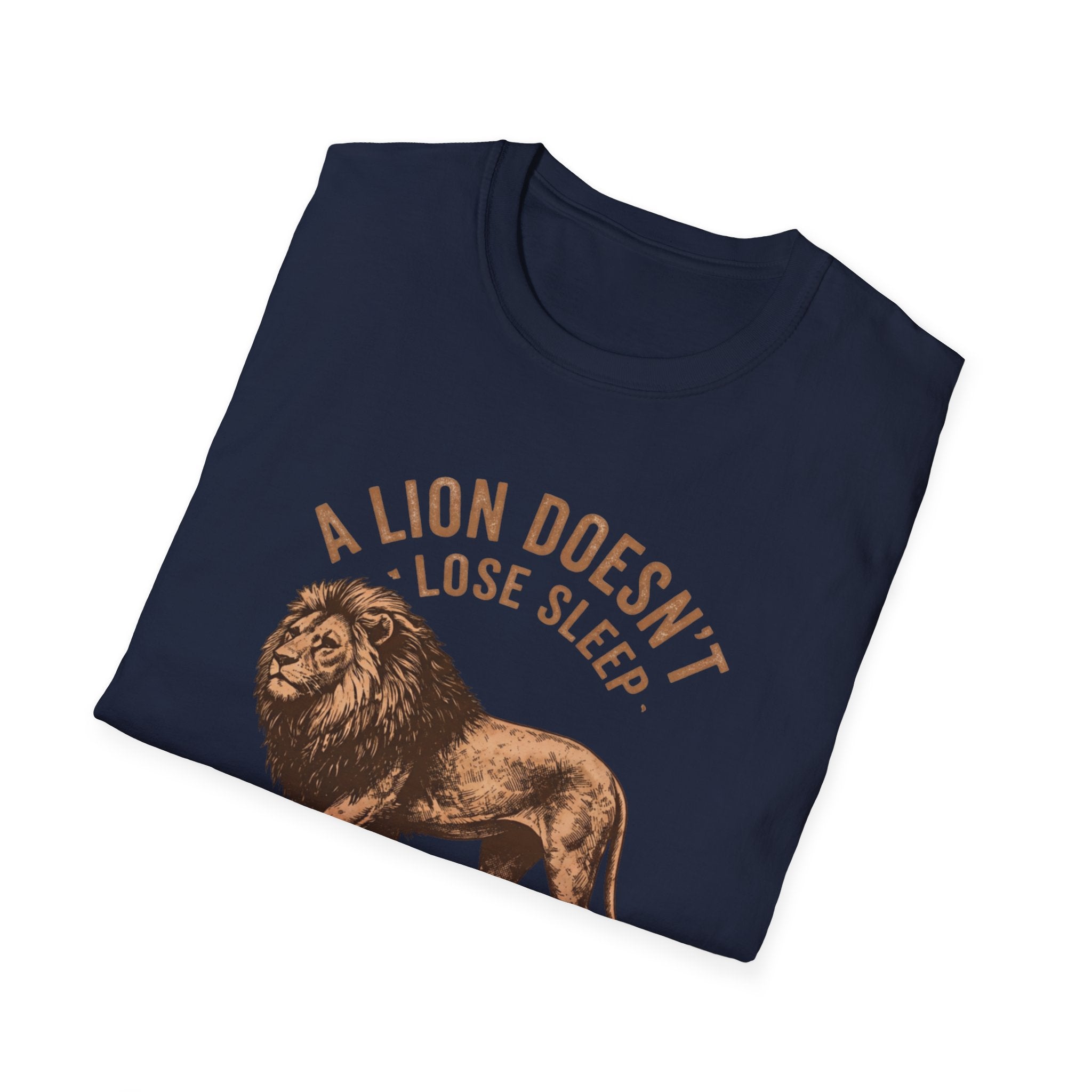 Unisex Softstyle T-Shirt, King Mode No Competition T-Shirt, Lion Motivation Shirt, Alpha Mindset Tee, Gym Shirt for Men, Bold Lion Graphic Tee, Gift for Him