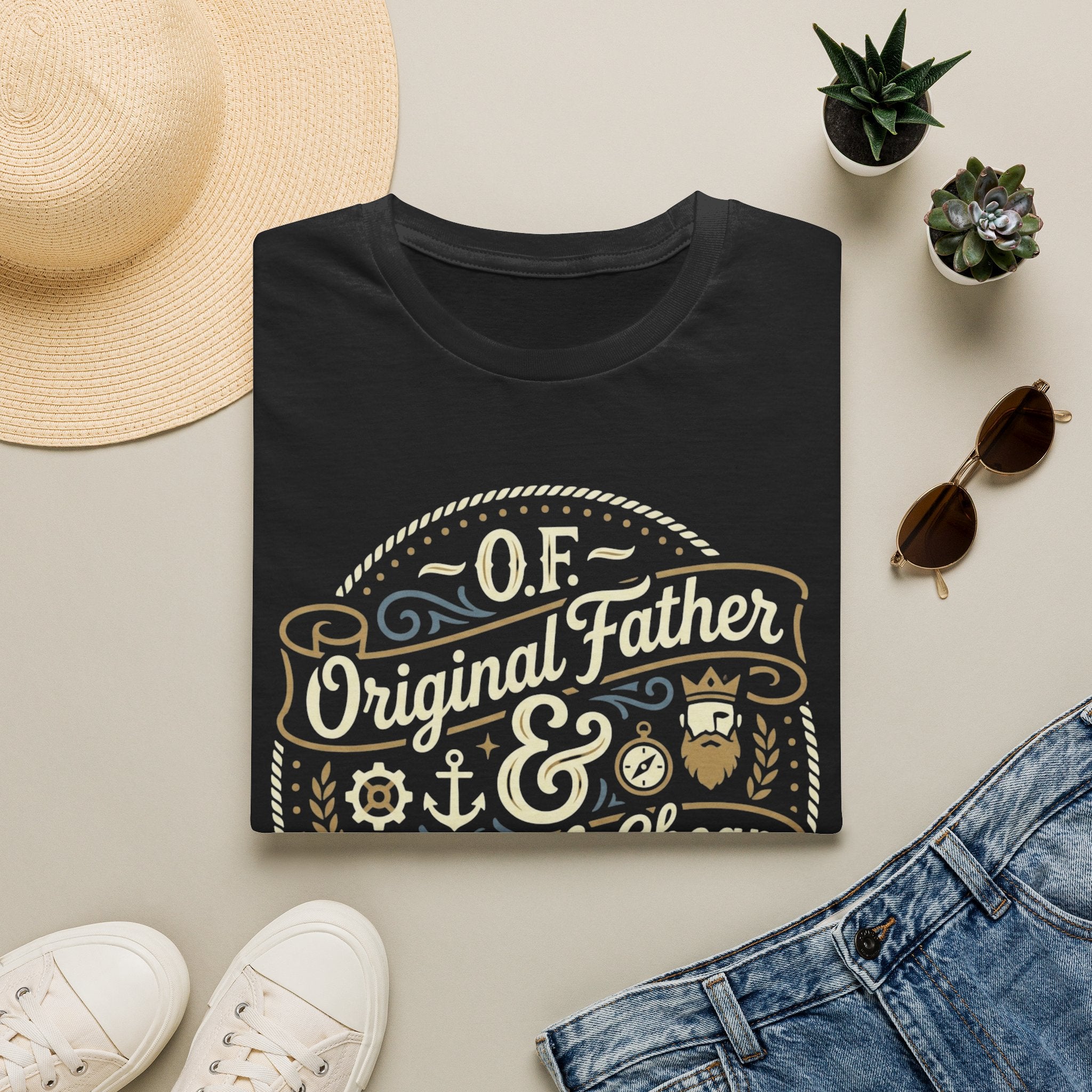 Unisex Softstyle T-Shirt, Original Father O.F. Funny Sarcastic Father's Day Shirt
