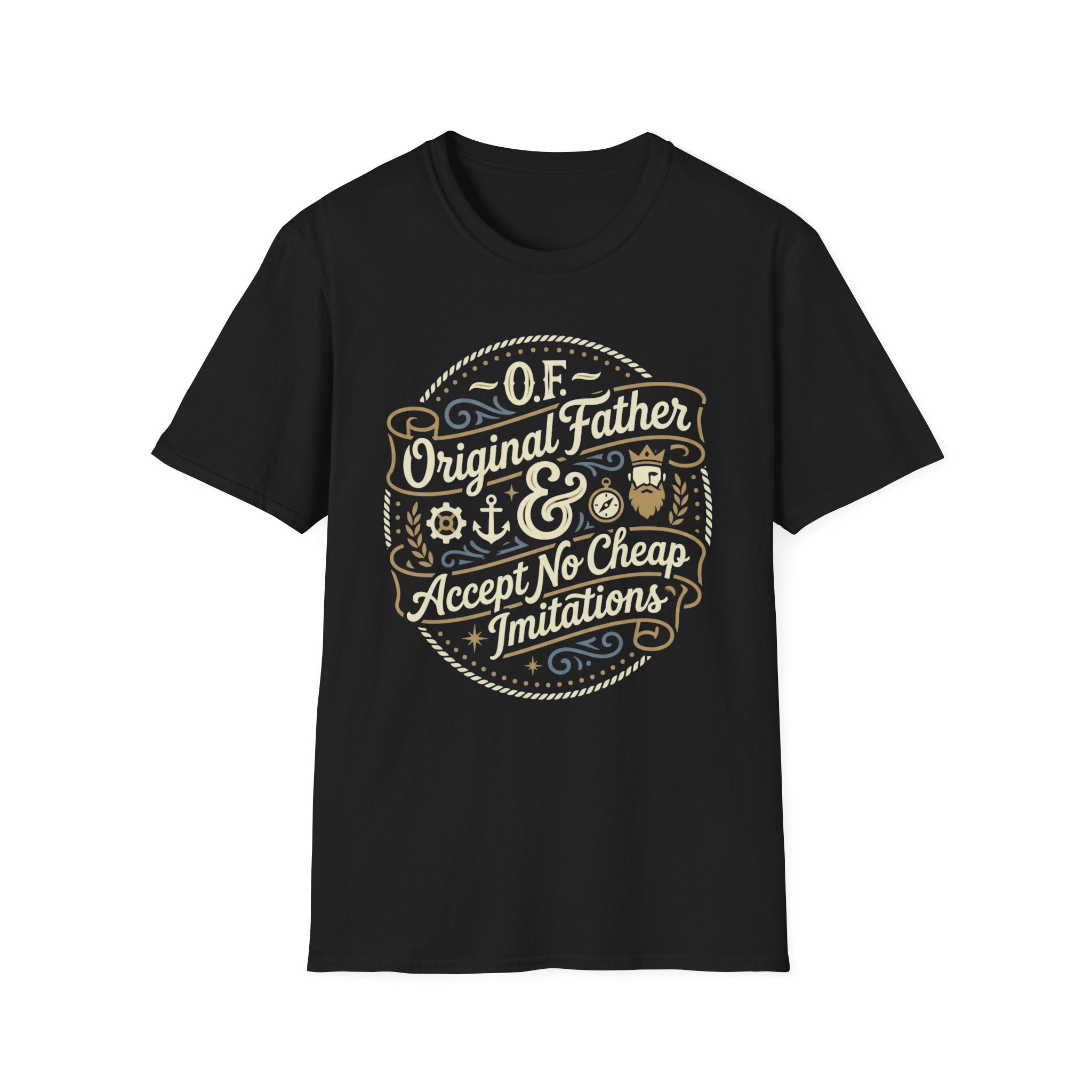 Unisex Softstyle T-Shirt, Original Father O.F. Funny Sarcastic Father's Day Shirt