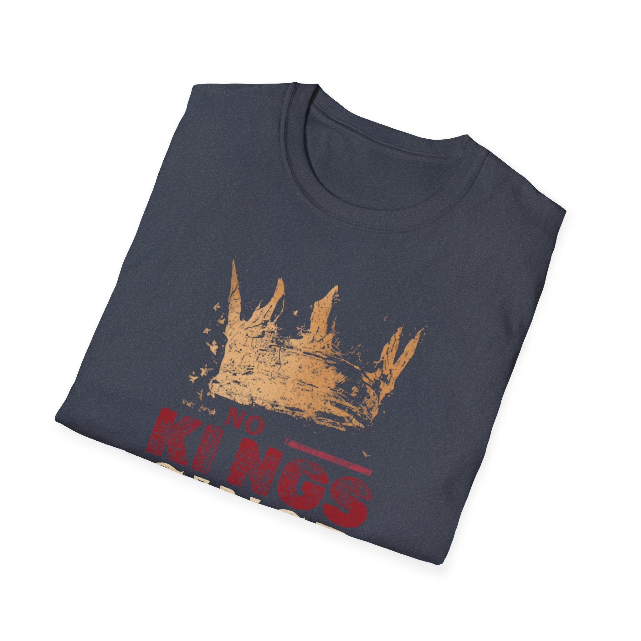 Unisex Softstyle T-Shirt, No King Since 1776 Shirt, Patriotic Anti King Tee, 1776 America Shirt, Freedom Not Monarchy Shirt, USA Flag Vintage Tee