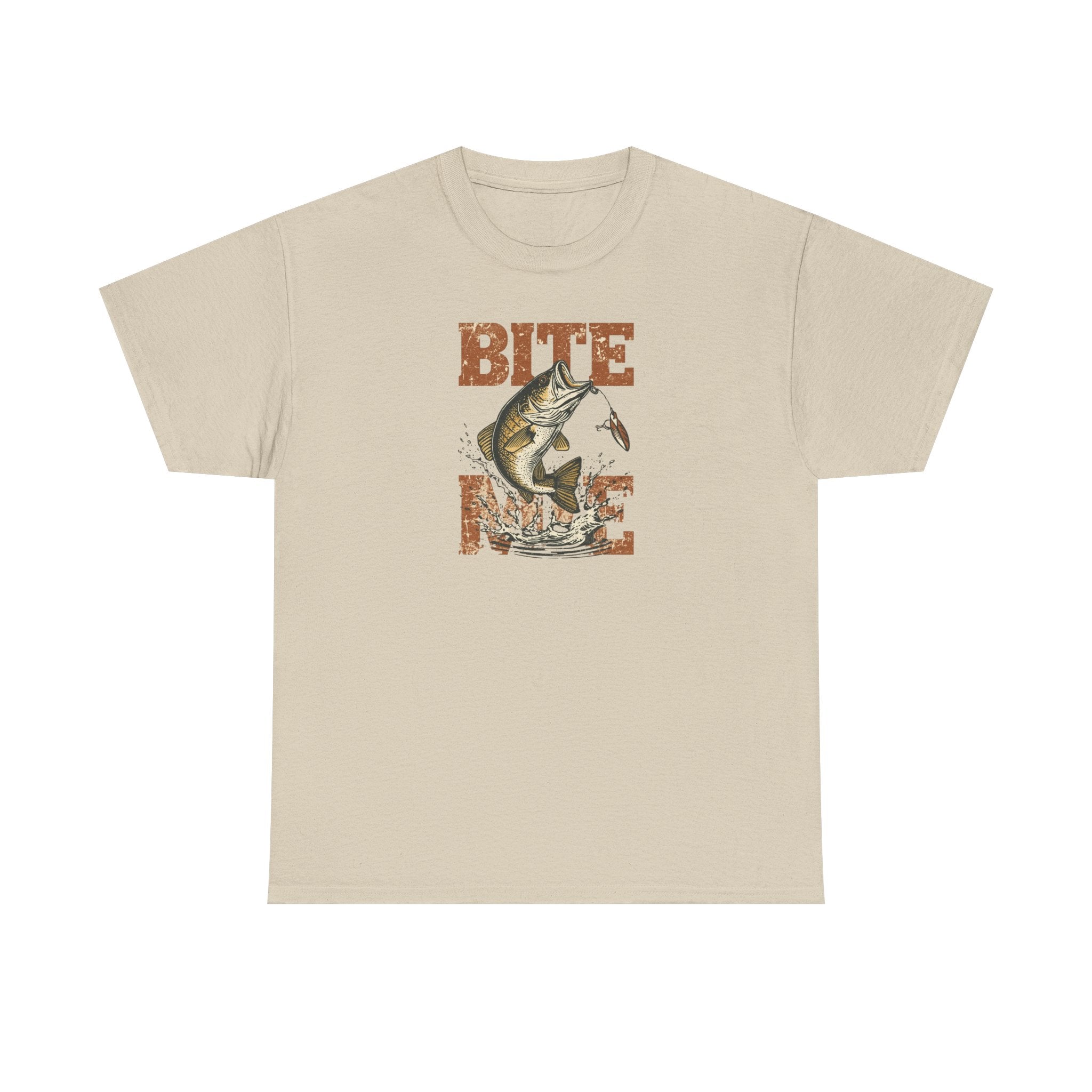 Unisex Heavy Cotton Tee, bass fishing, bite me shirt