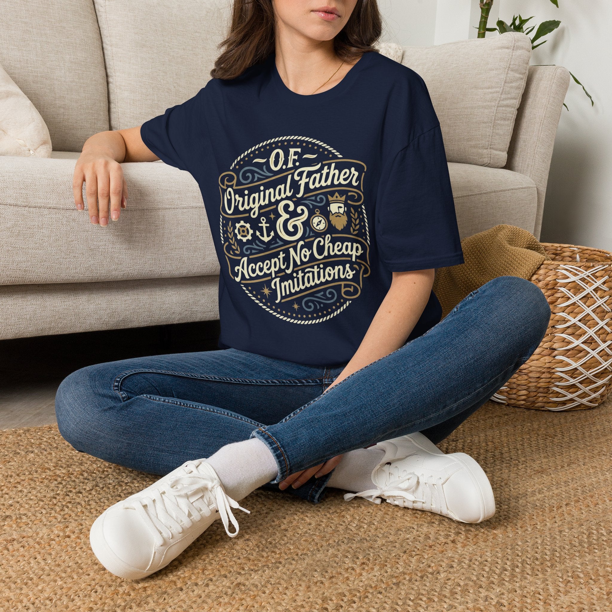 Unisex Softstyle T-Shirt, Original Father O.F. Funny Sarcastic Father's Day Shirt