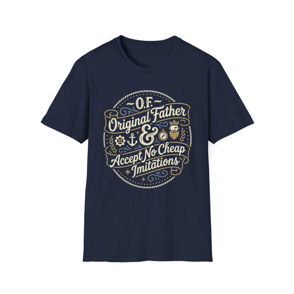 Unisex Softstyle T-Shirt, Original Father O.F. Funny Sarcastic Father's Day Shirt