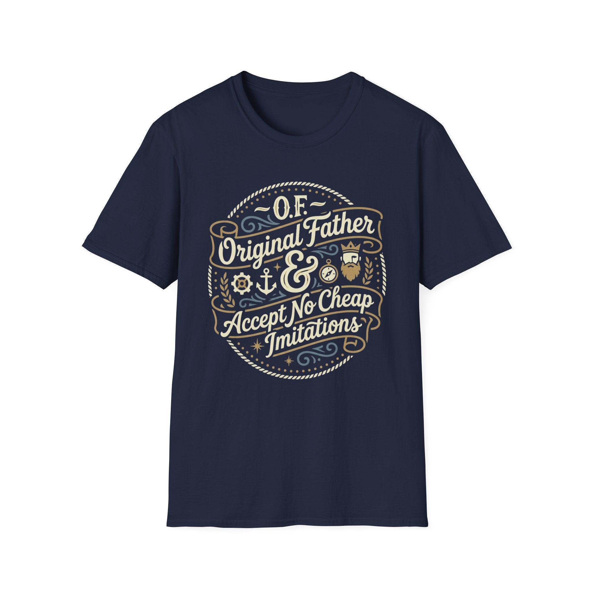 Unisex Softstyle T-Shirt, Original Father O.F. Funny Sarcastic Father's Day Shirt