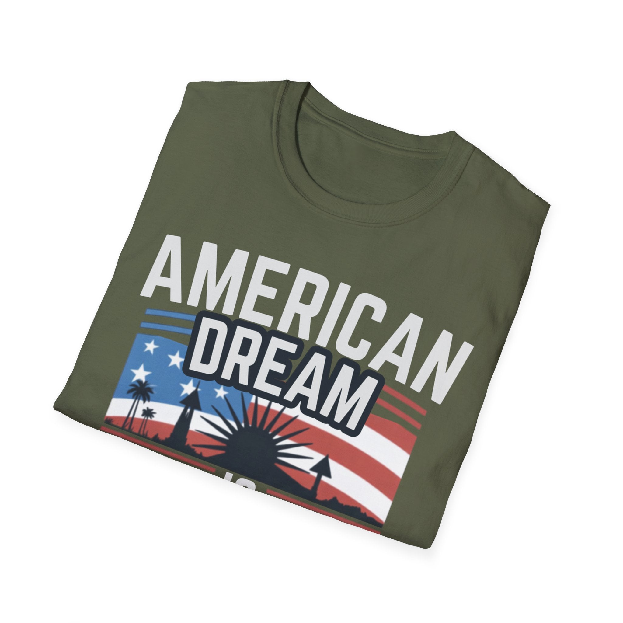 Unisex Softstyle T-Shirt, American Dream and Freedom