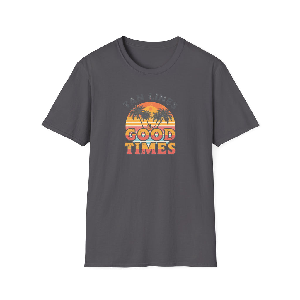 Unisex Softstyle T-Shirt, tan lines good times