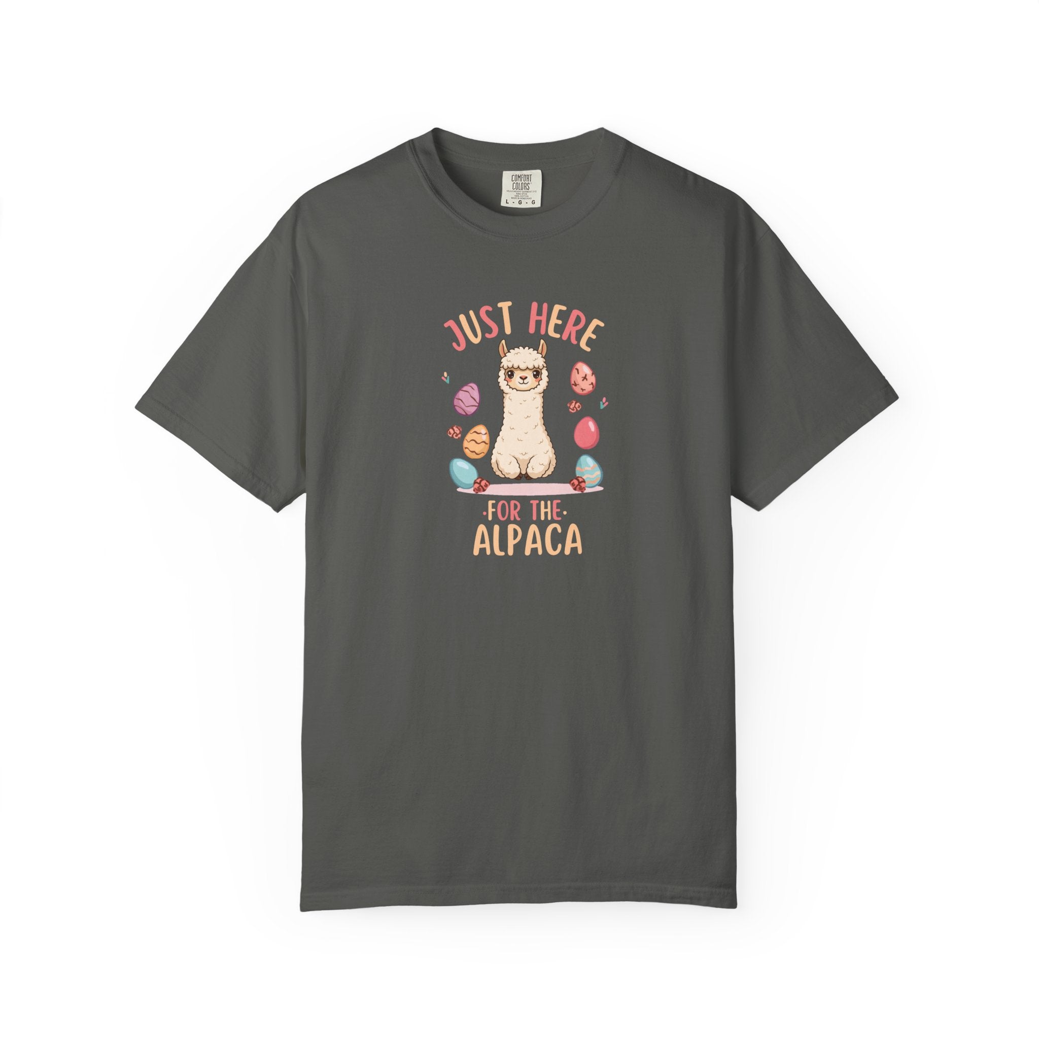 Unisex Garment-Dyed T-shirt, here for the alpaca